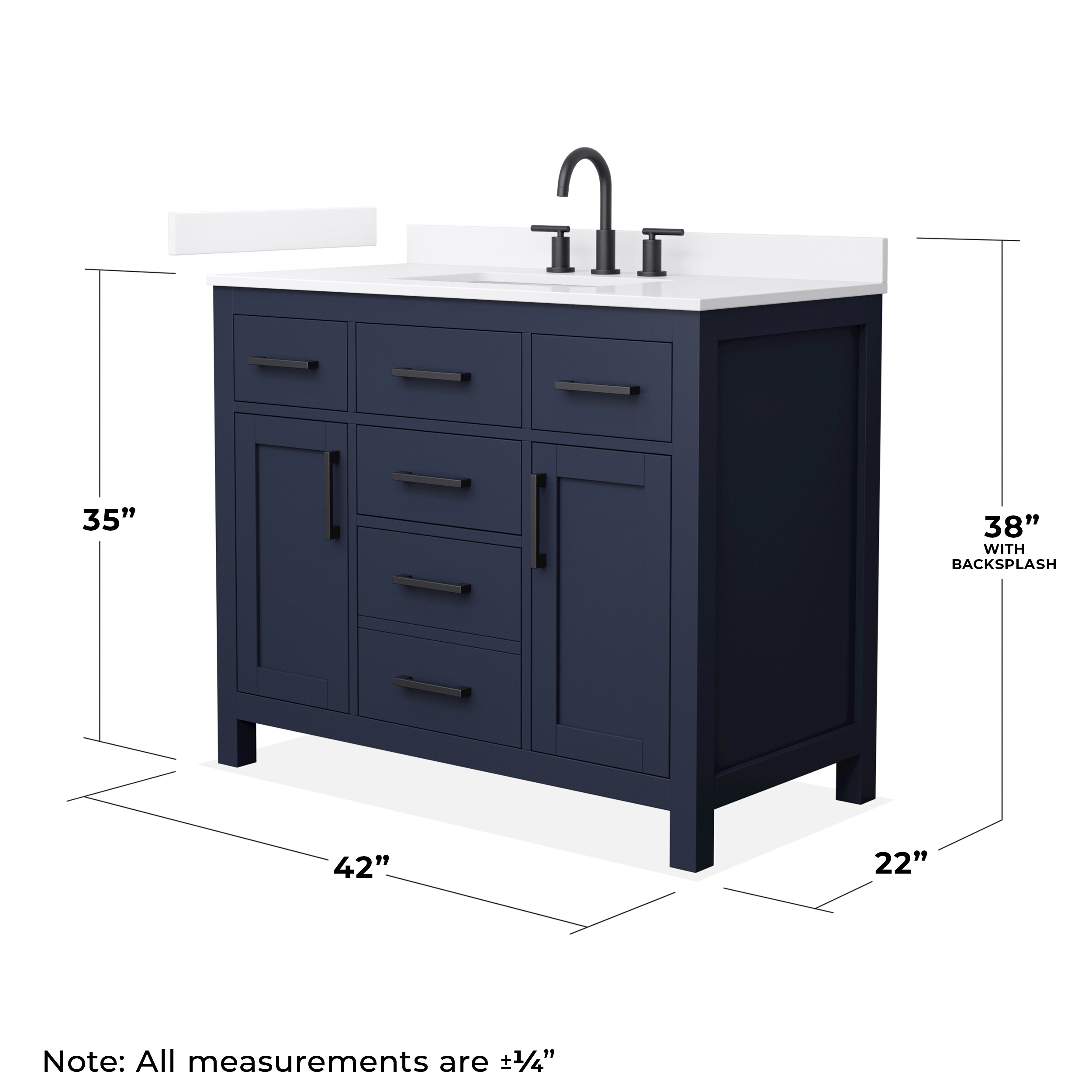 Wyndham Collection WCG242442SBBWQUS3MXX Bath-Vanity-Combo - View #4