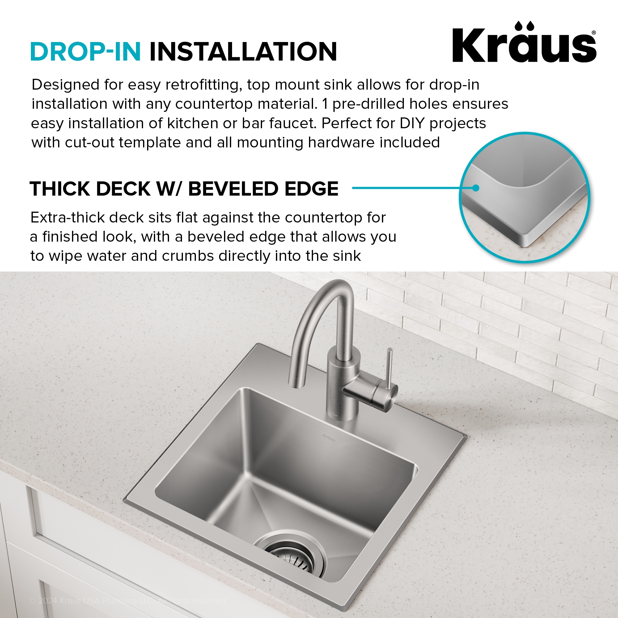 Kraus KHT631-15 Bar-Prep-Sinks - View #8