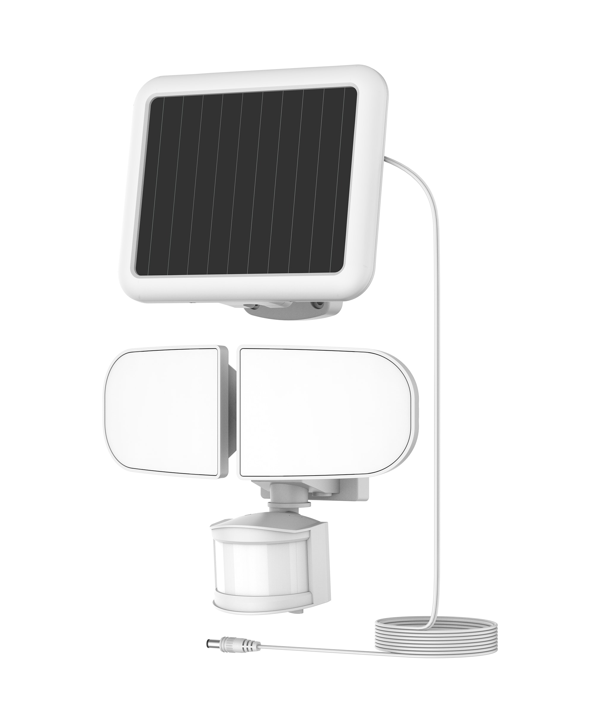Utilitech - 180 -Degree 90 -Wattage Equivalent Solar LED White 2 -Head Motion-Activated Flood Lig...