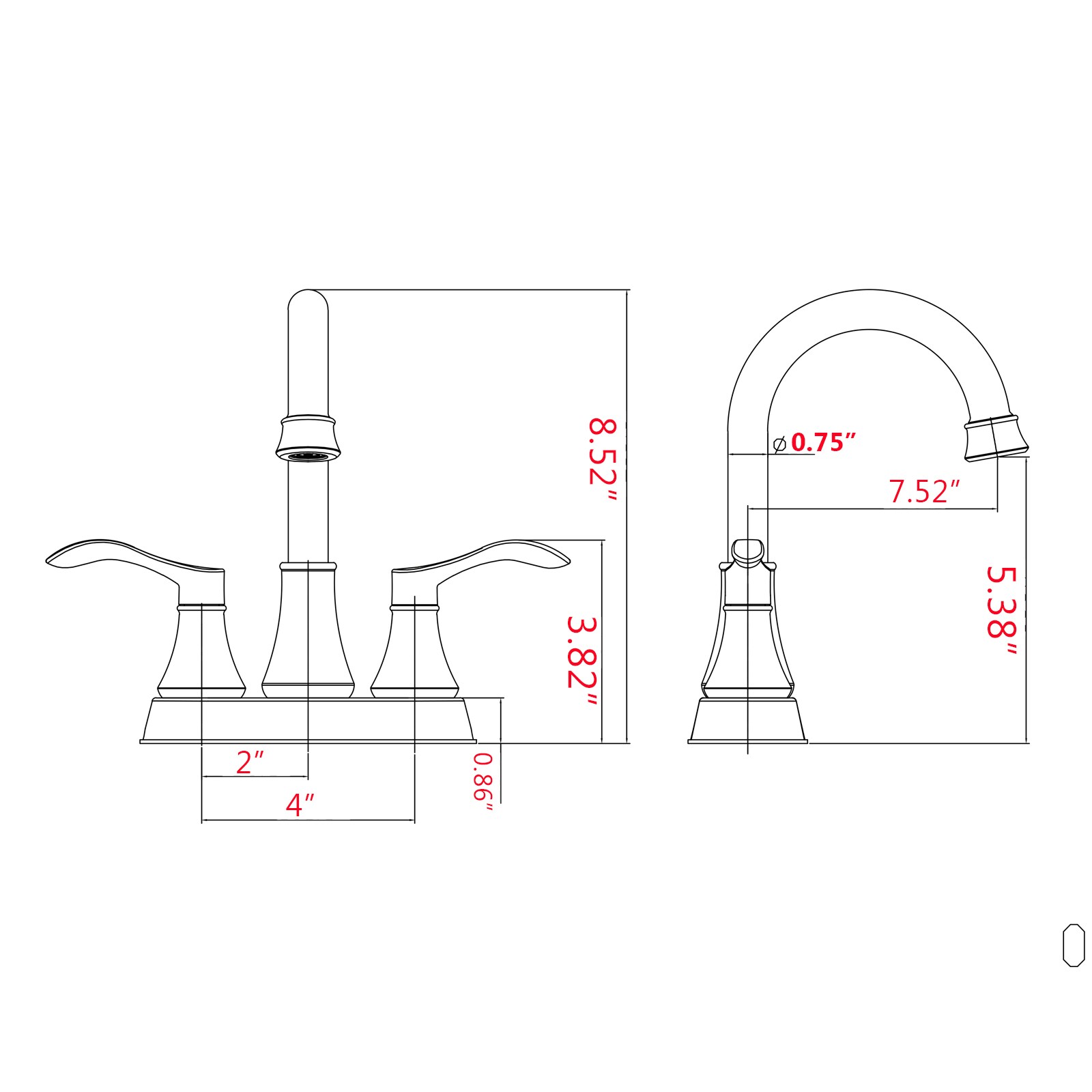 UCLIMAA UCB33541BG Lavatory-Faucets - View #3