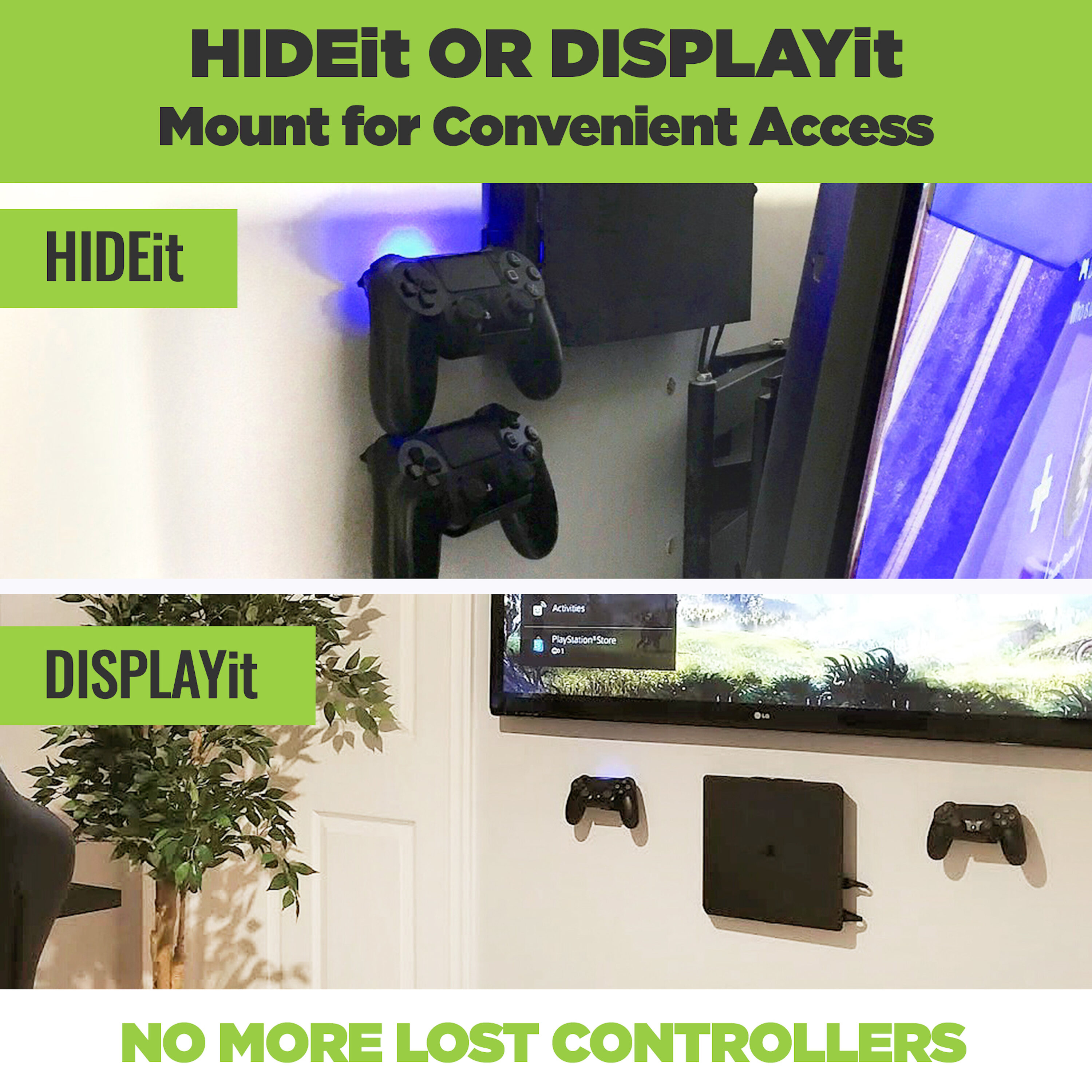  HIDEit Mounts - Wall Mount & Controller Bundle for PS5