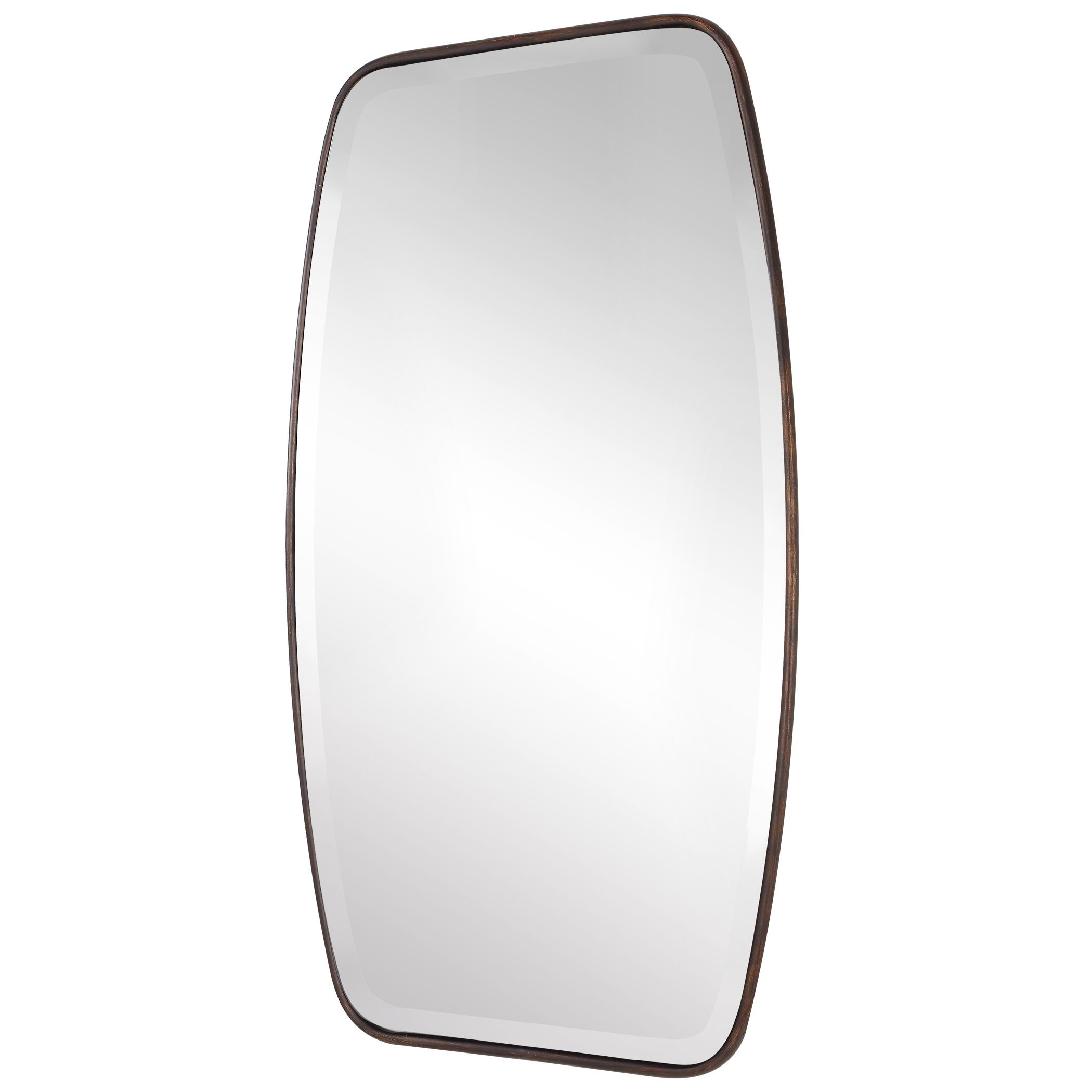Dark Bronze Rectangular Beveled Wall Mirror