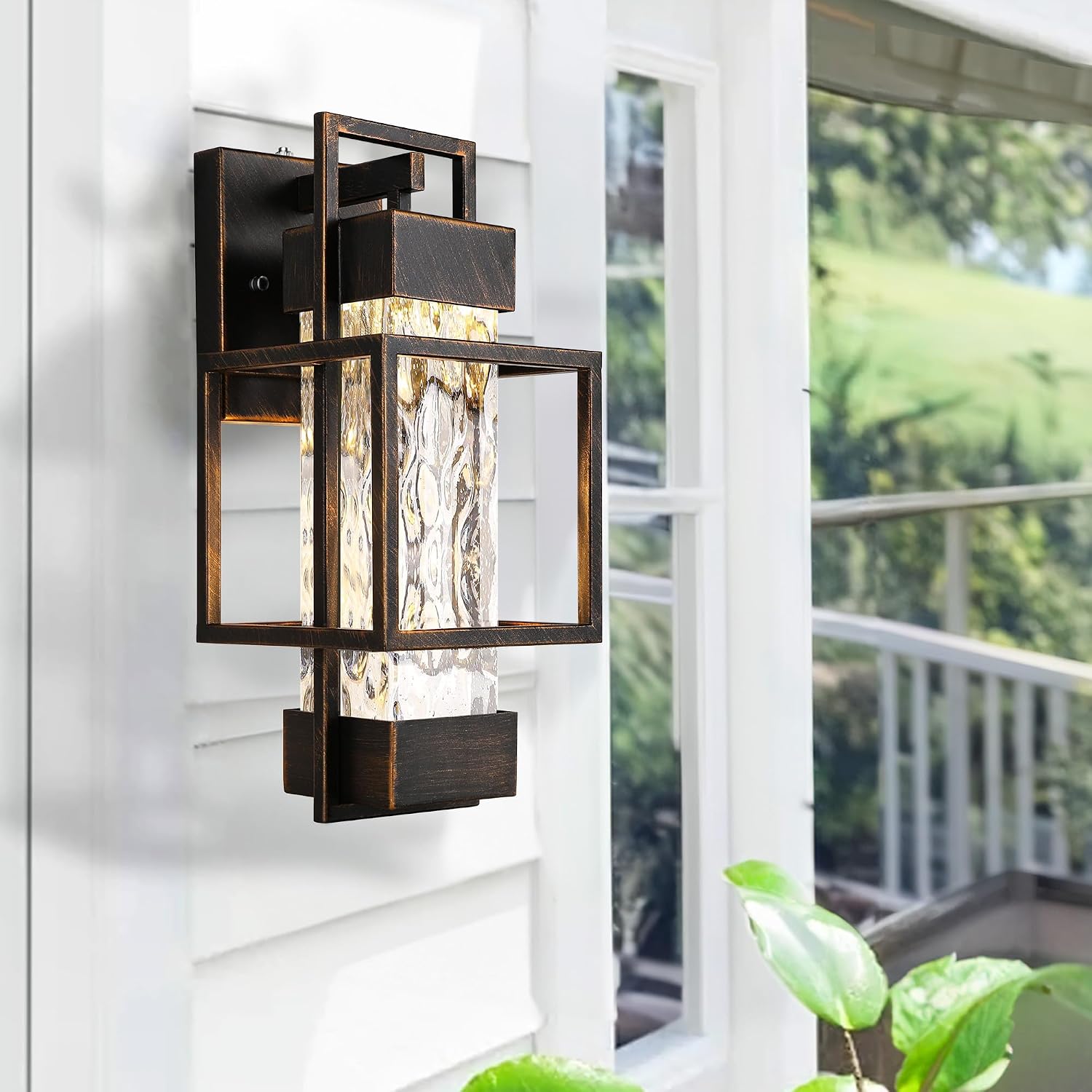 Rottogoon - Modern Outdoor Light Fixture Dusk to Dawn Outdoor Lighting Exterior Wall Sconce Water...