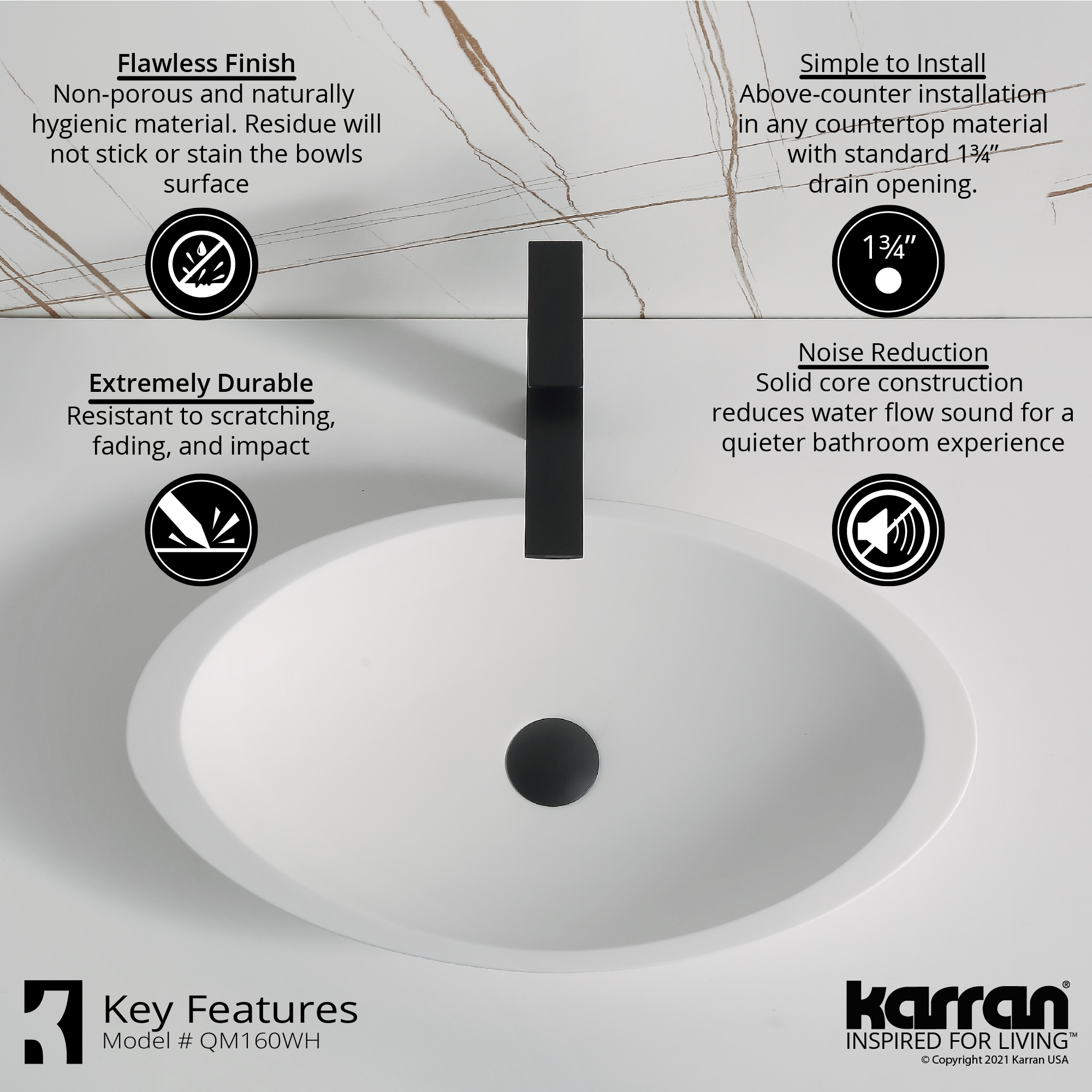 Karran QM160WH Bath-Sink - View #4