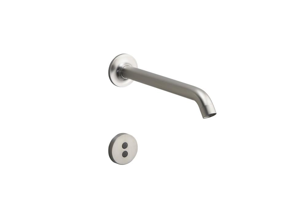 KOHLER T11837-VS Purist Vibrant Stainless Wall-mount Touchless Low-arc Commercial Touchless Bathroom Sink Faucet