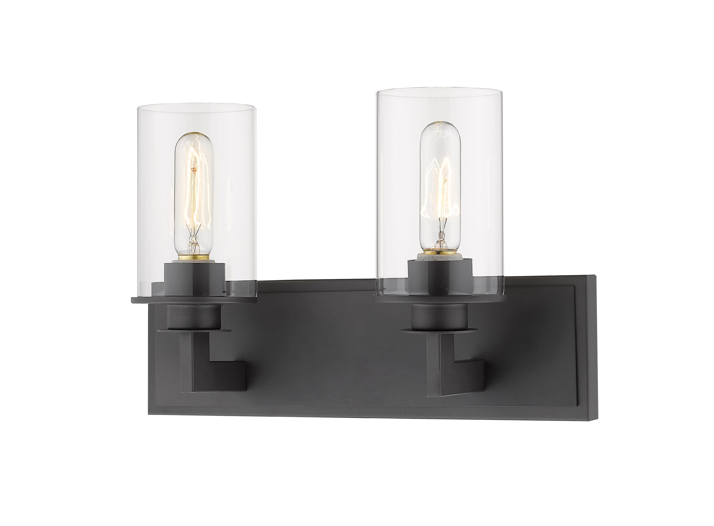 Z-Lite 462-2V-BRZ Savannah 16.25-in 2 -Light Matte Bronze Mid-century Vanity light