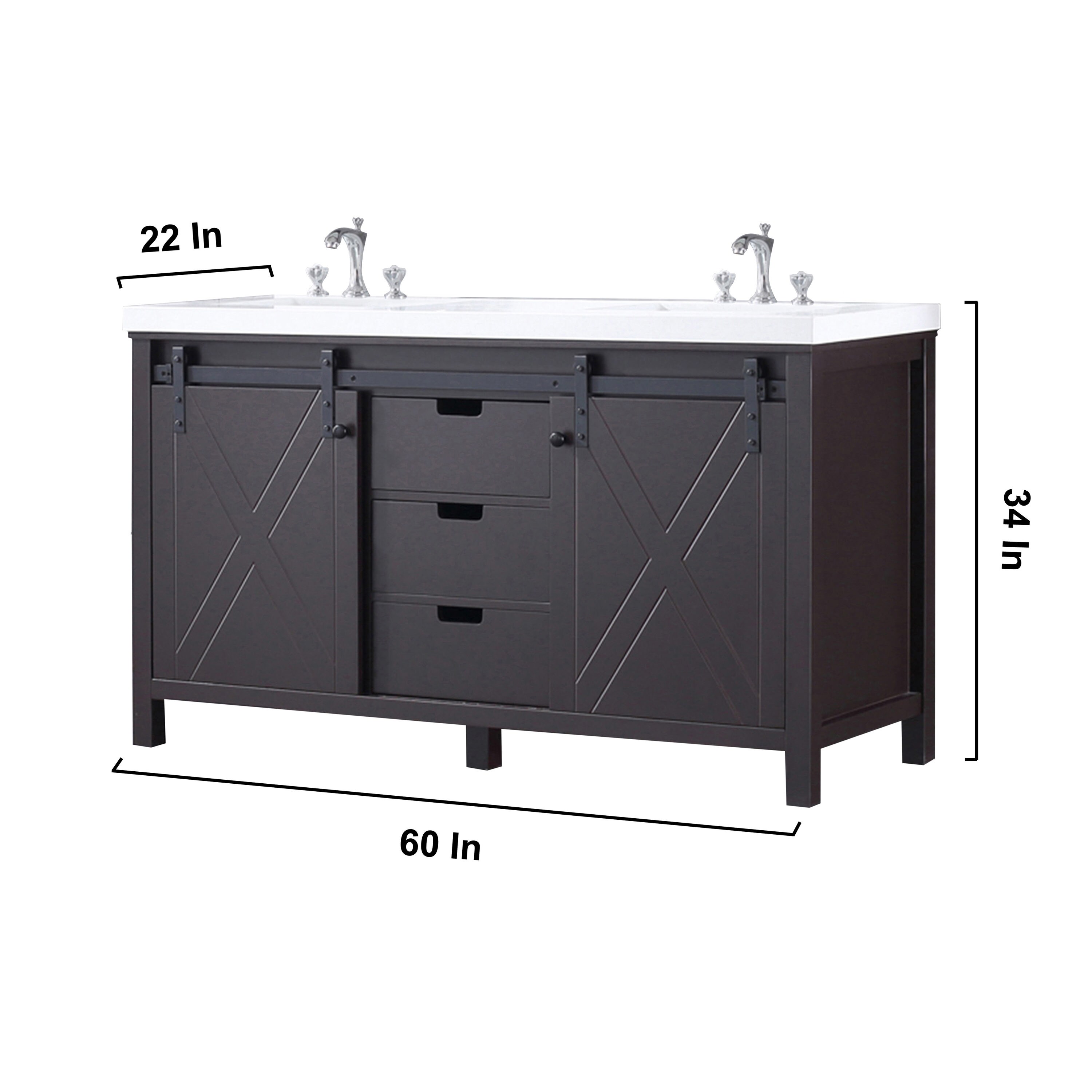 Lexora LM342260DCCSM24F Bath-Vanity-Combo - View #13