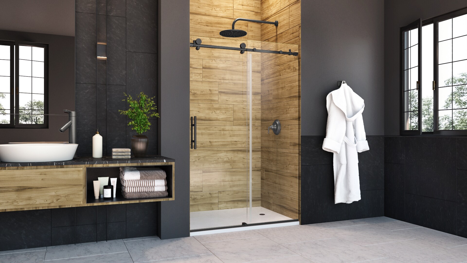 Holcam ECSE180MBLCLR4874HS Shower-Doors - View #9