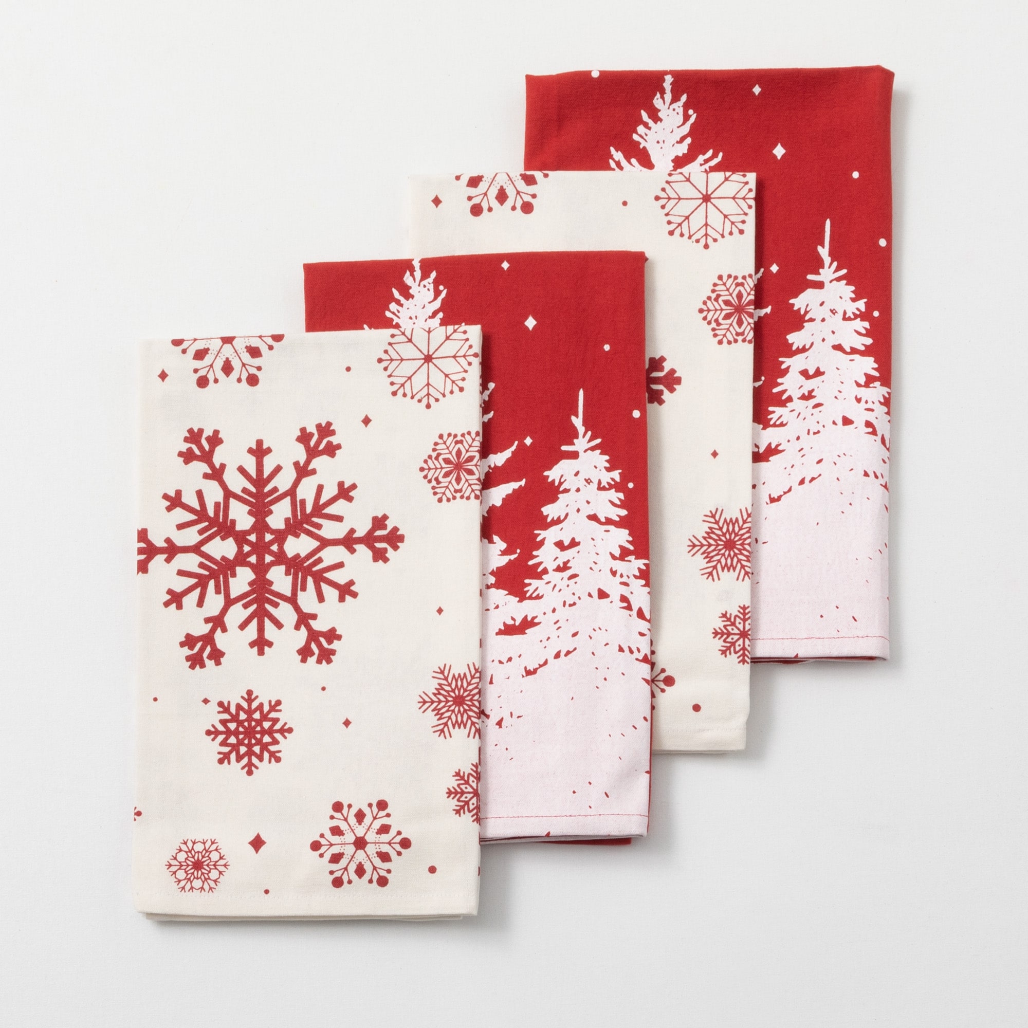 Sullivans 4-Pack Cotton Floral Christmas Tea Towel TTL131 at Lowes.com