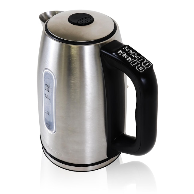 Kenmore Black, Silver 6-Cup Cordless Manual Electric Kettle in the Water  Boilers & Kettles department at