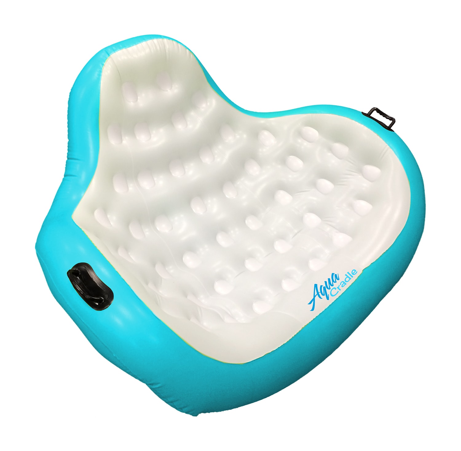 Aqua Cradle Blue and White Inflatable Pool Lounger for Two