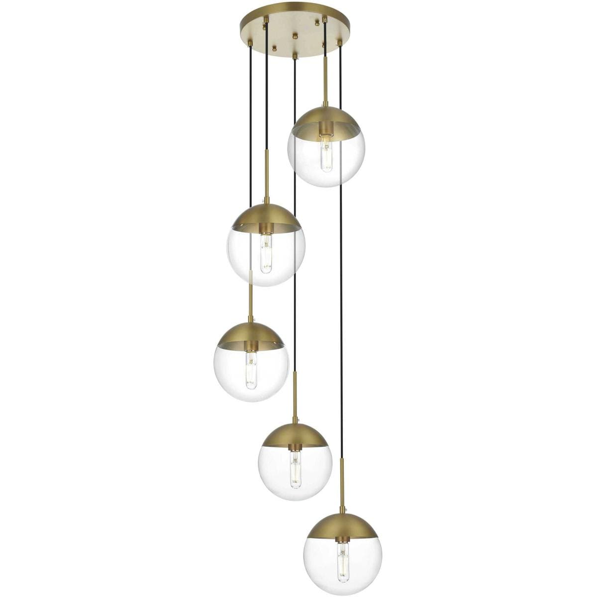 Elegant Lighting 2851892 Living District LD6075SG Eclipse Pendant Satin Gold