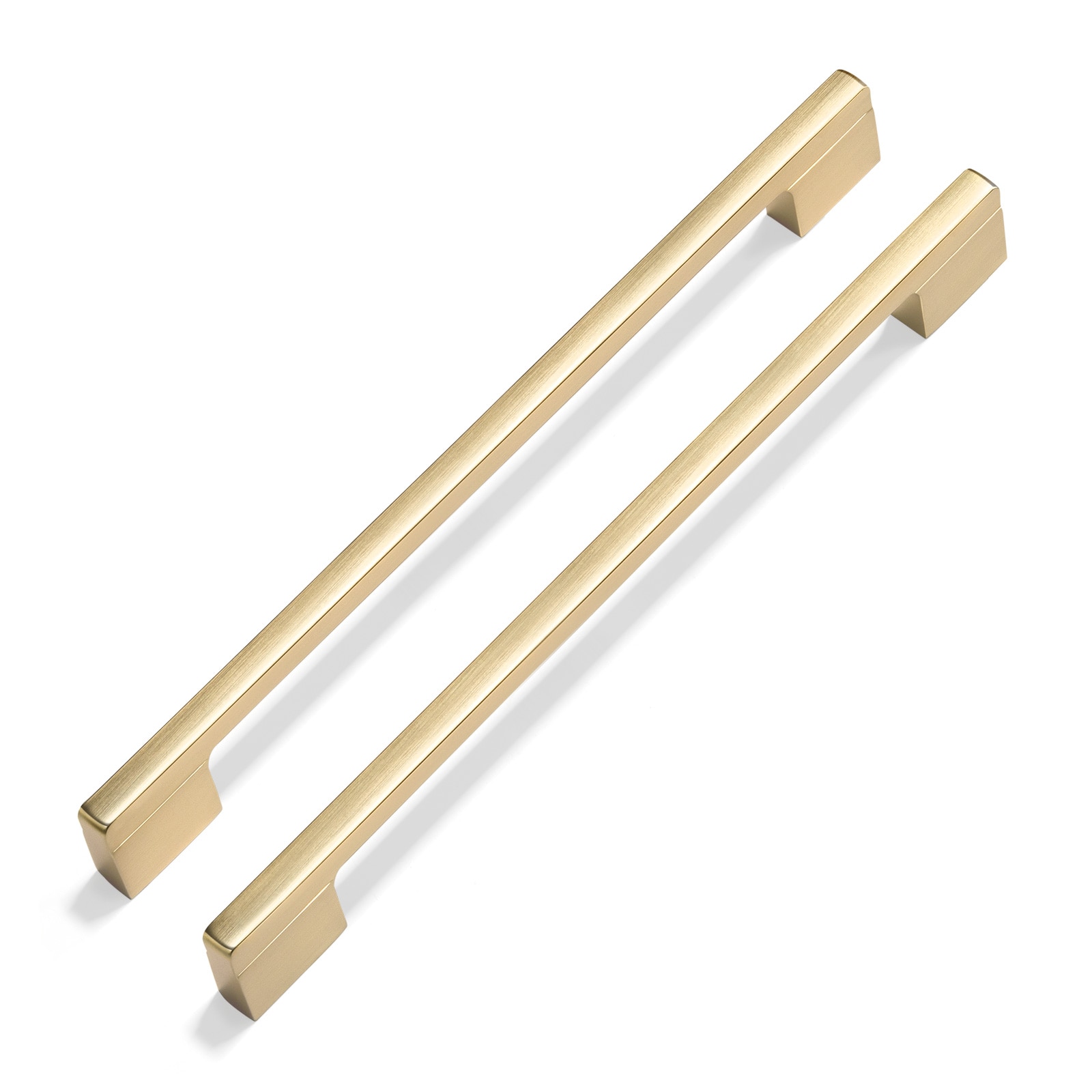 Miaokesen 1816TLS-192 7-9/16-in , 192mm Center to Center Light Brushed Brass Rectangular Handle 6 -Pack