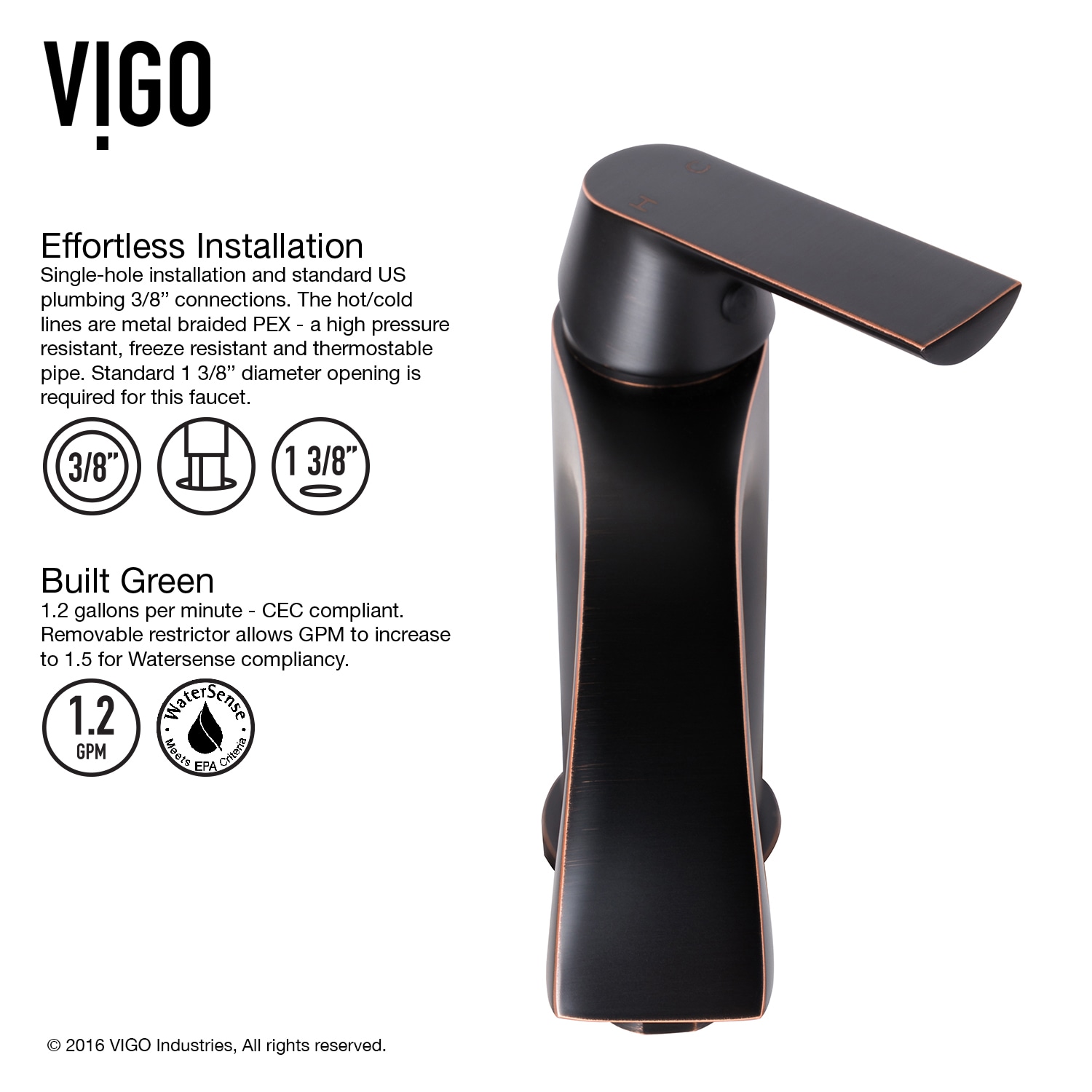 VIGO VGT1600 Bath-Sink - View #9