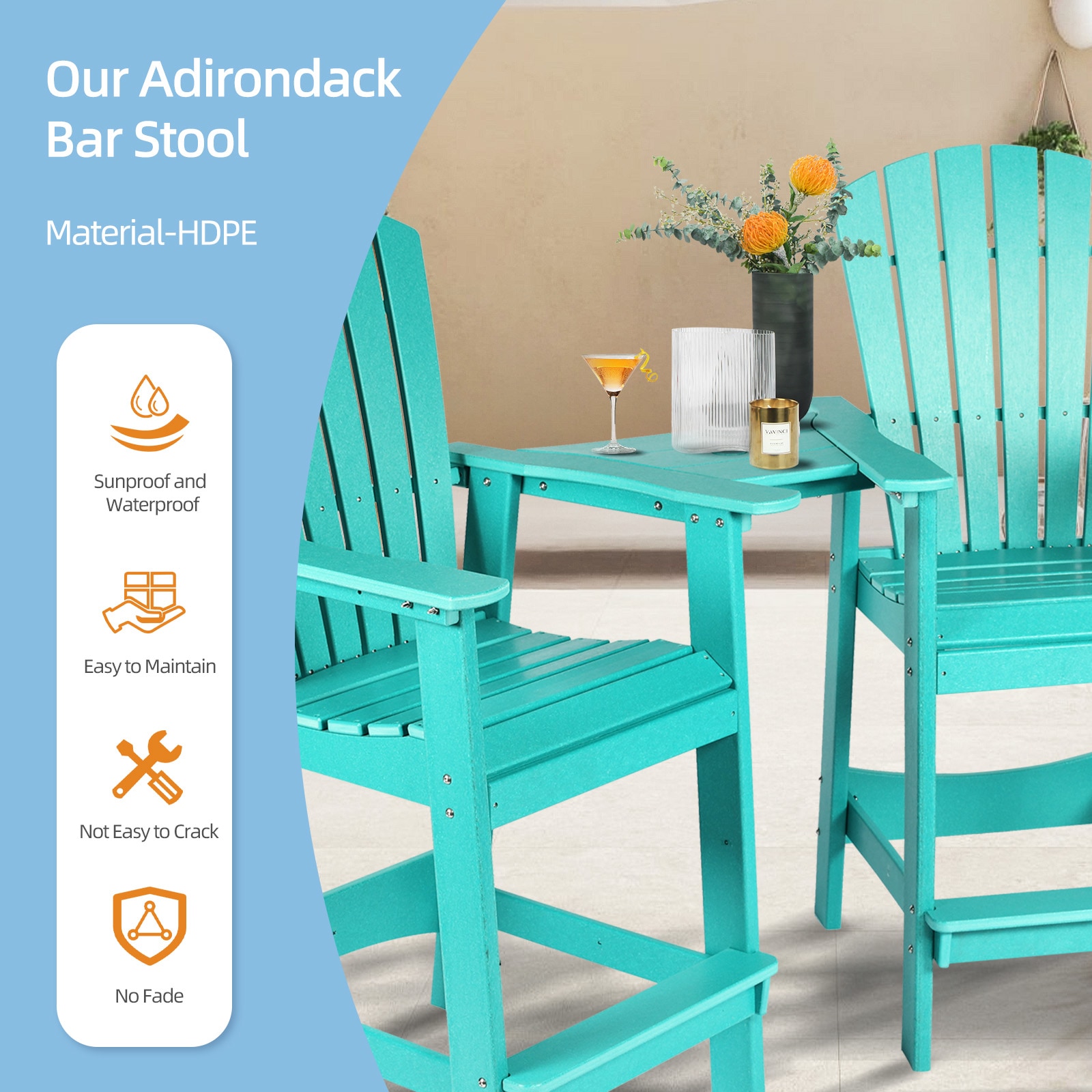 Aoodor A305-PLELE Patio-Chairs - View #4