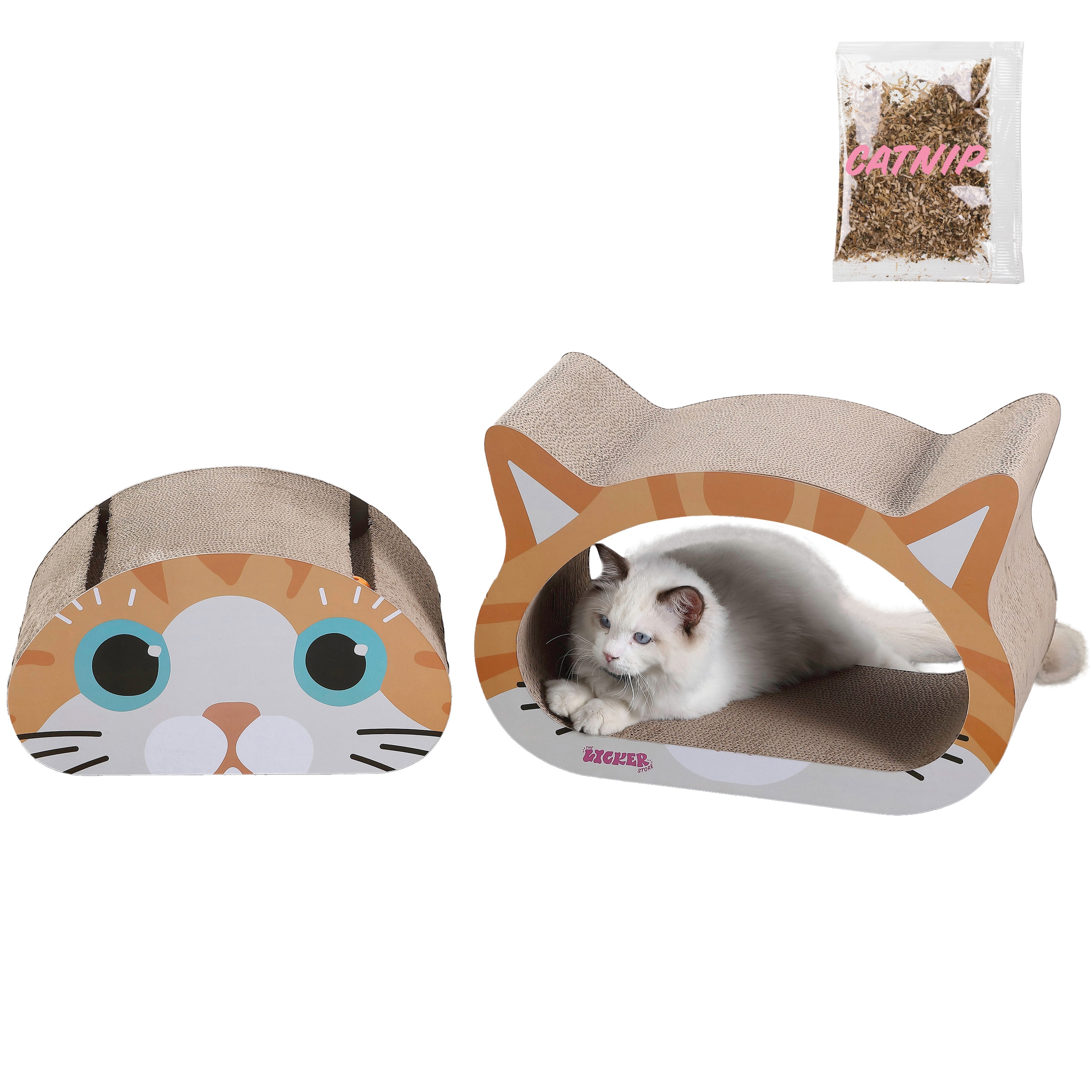 The Licker Store CSR1000C 12.5-in x 10-in Orange Cat Tunnel