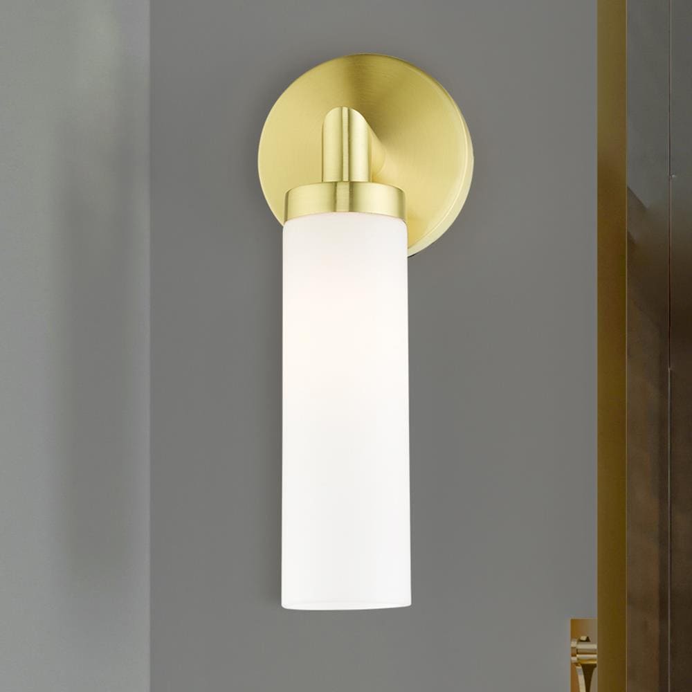 Aero Satin Brass Direct Wired 11" Modern Wall Sconce