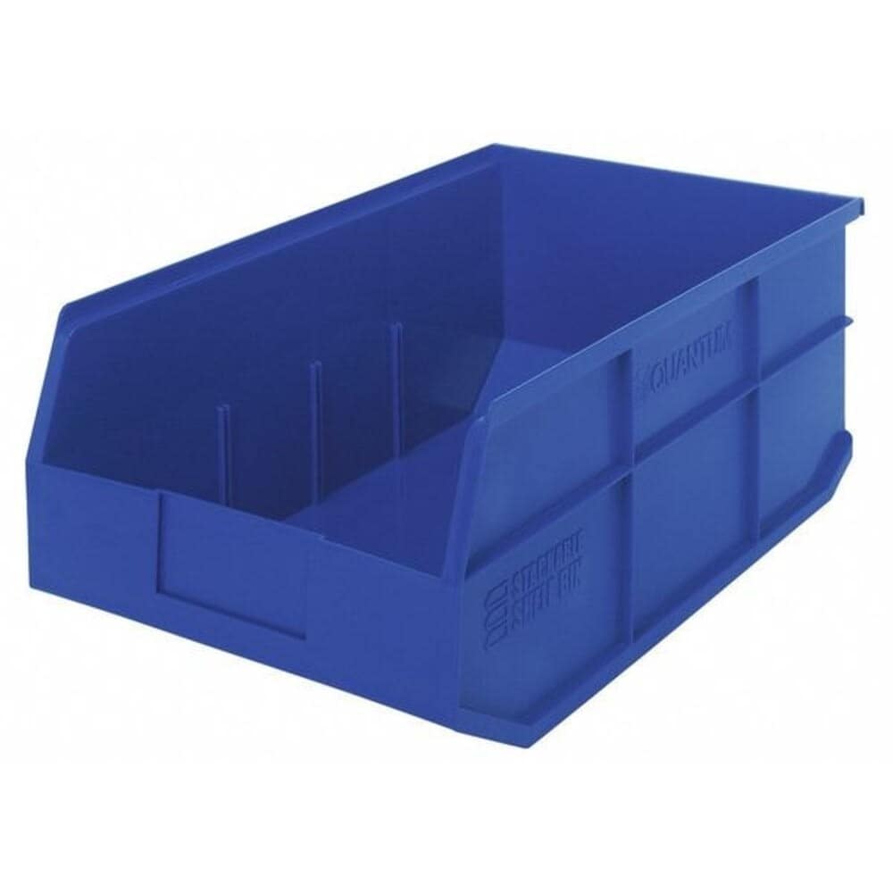 Quantum Storage Systems Shelf Storage Bin Polypropylene Blue 7 in H 11 in W 18 in L