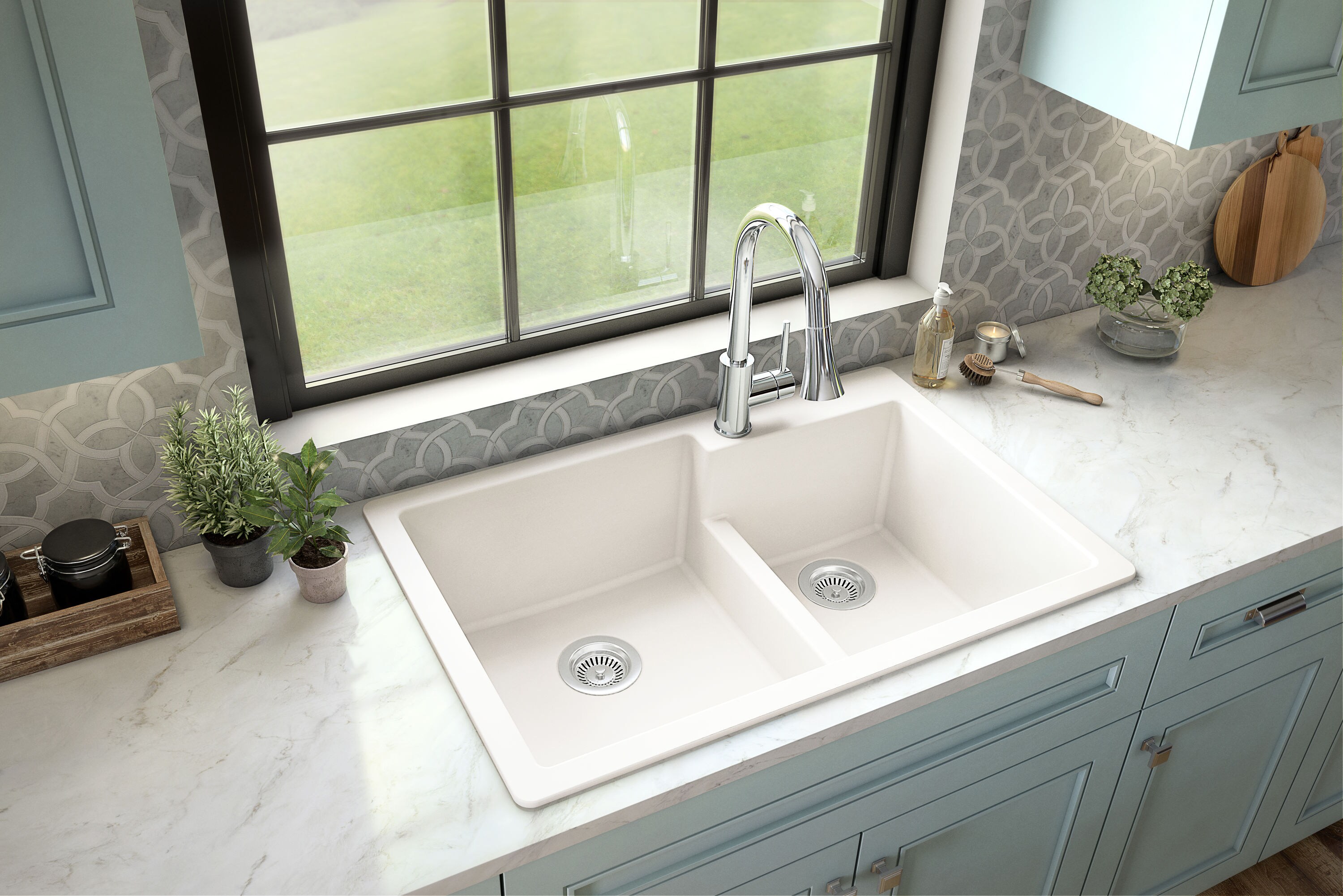 Karran QT-811-WH-PK1 Kitchen-Sinks - View #3