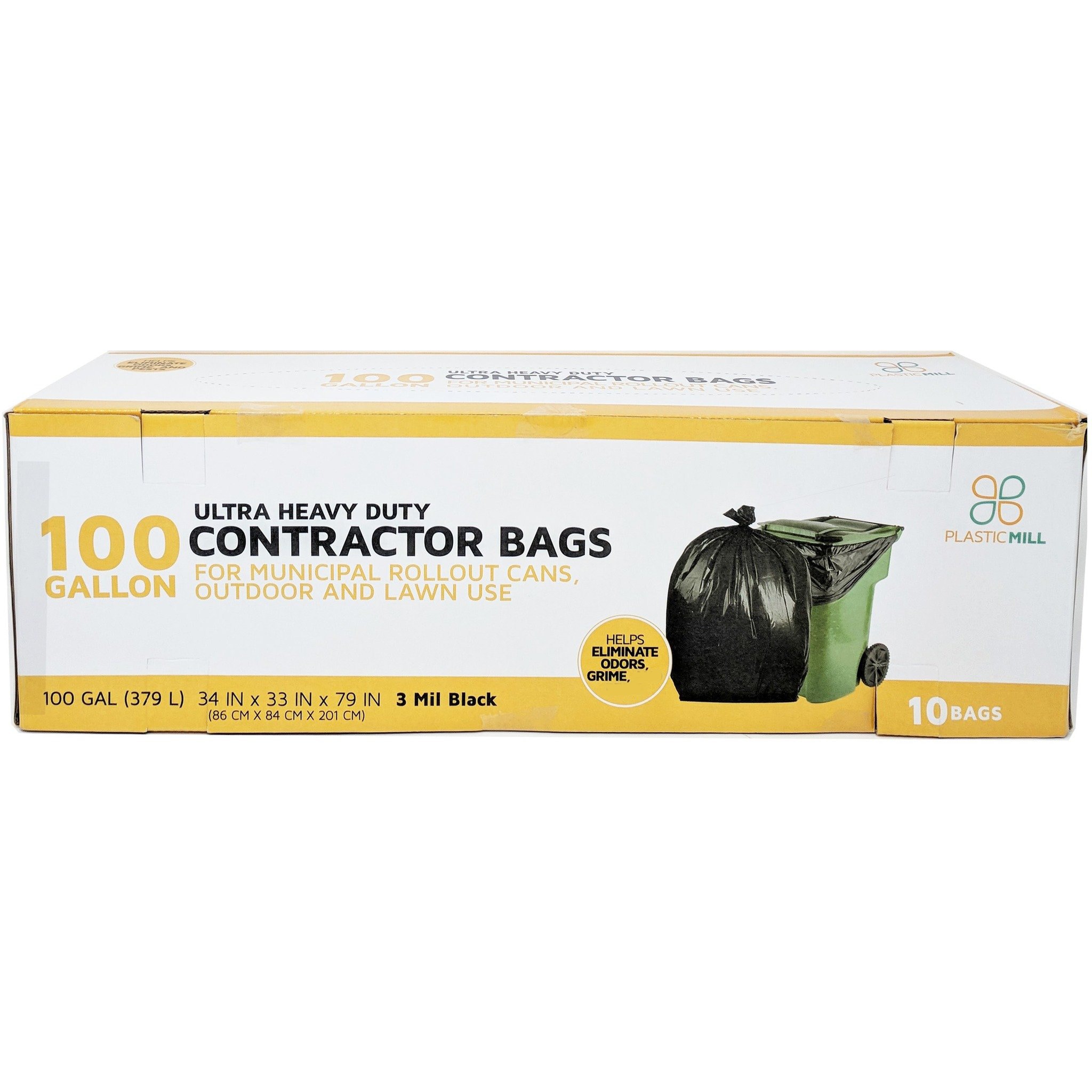 Contractor's Choice Contractor 42-Gallons Black Outdoor Plastic  Construction Flap Tie Trash Bag (50-Count)
