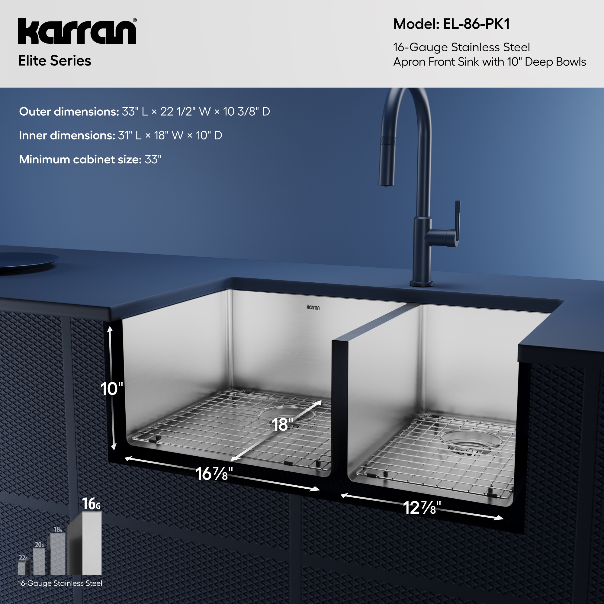 Karran EL-86-PK1 Kitchen-Sinks - View #6