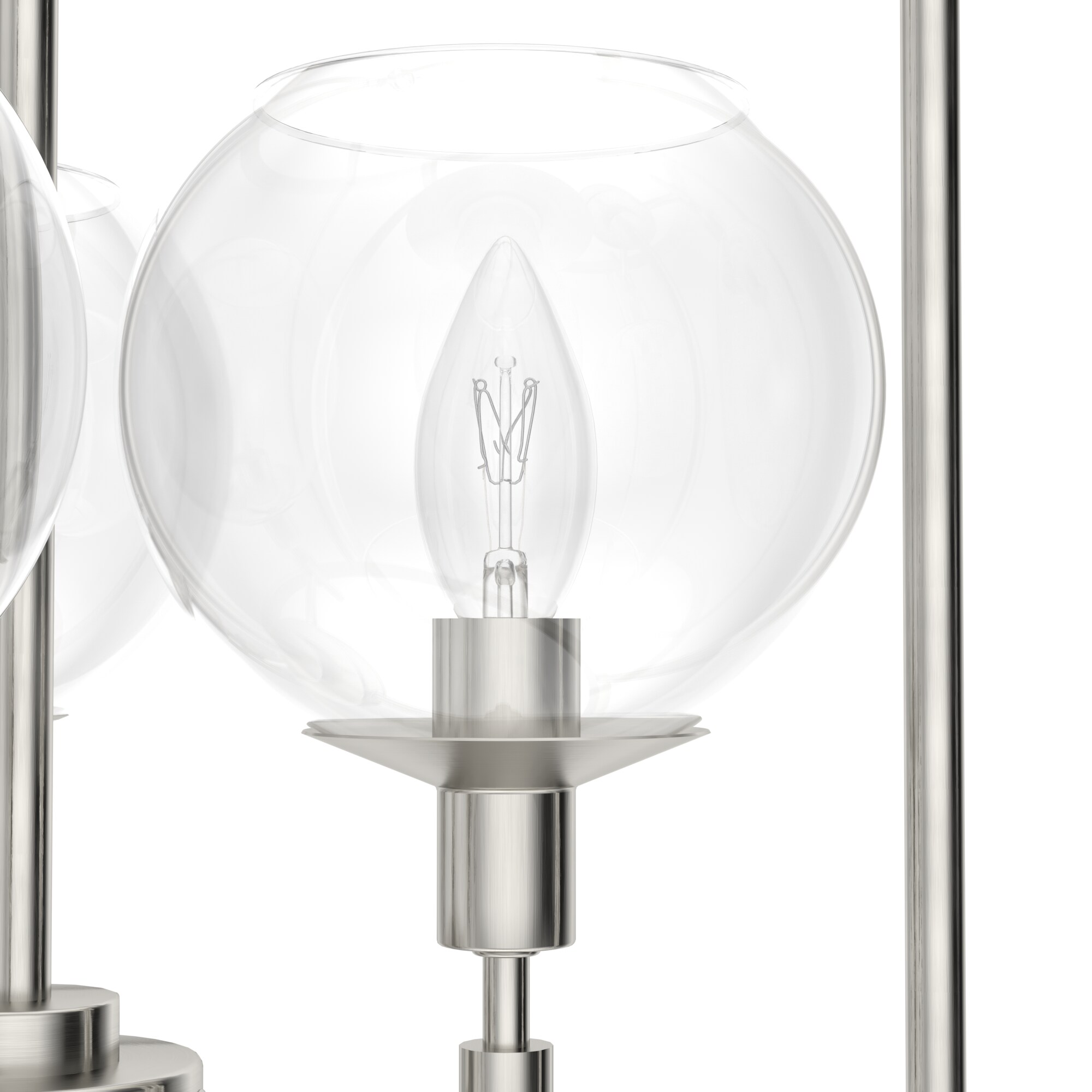 Hunter Xidane 3-Light Brushed Nickel Pendant with Glass Globes