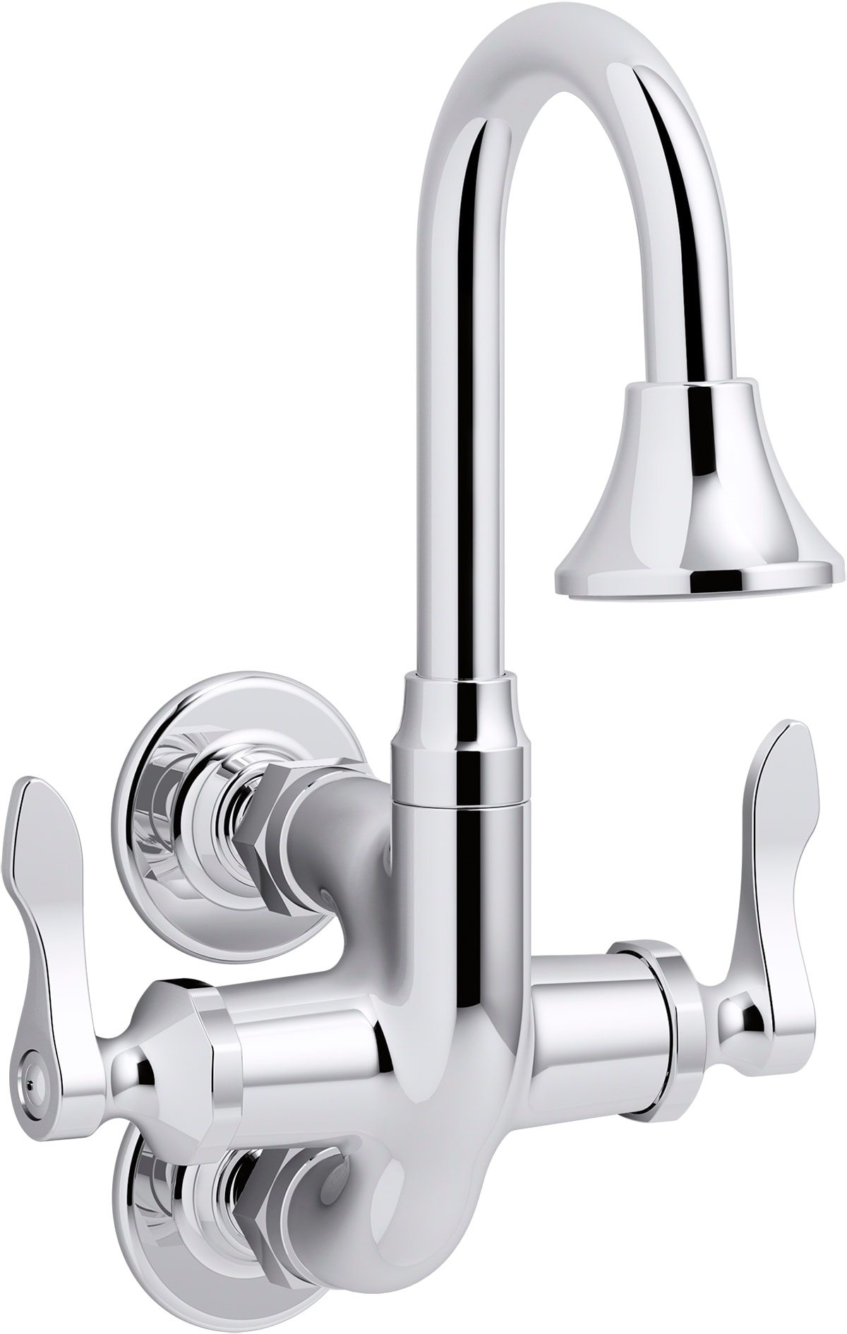 Kohler Triton Polished Chrome 2 Handle Wall Mount Utility Faucet In The Utility Faucets