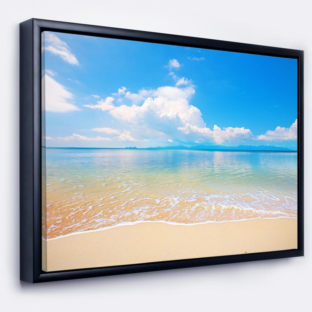 Designart FL9497-62-30-FLB Wood Floater frame 30-Inches H x 62-Inches W Coastal Canvas Print