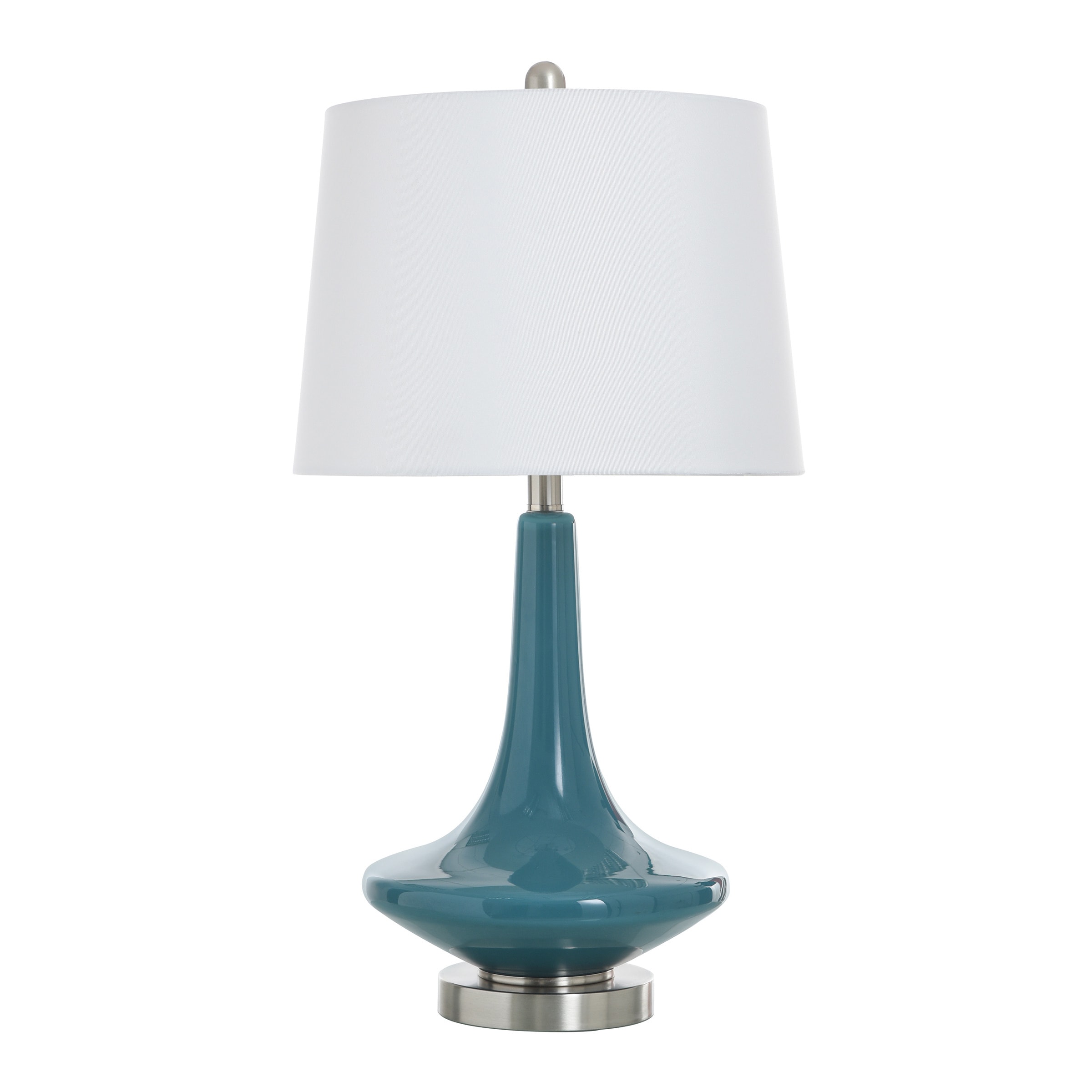 StyleCraft Home Collection L22242ADS 26-in Niagra Falls Blue 3-way Table Lamp with Fabric Shade