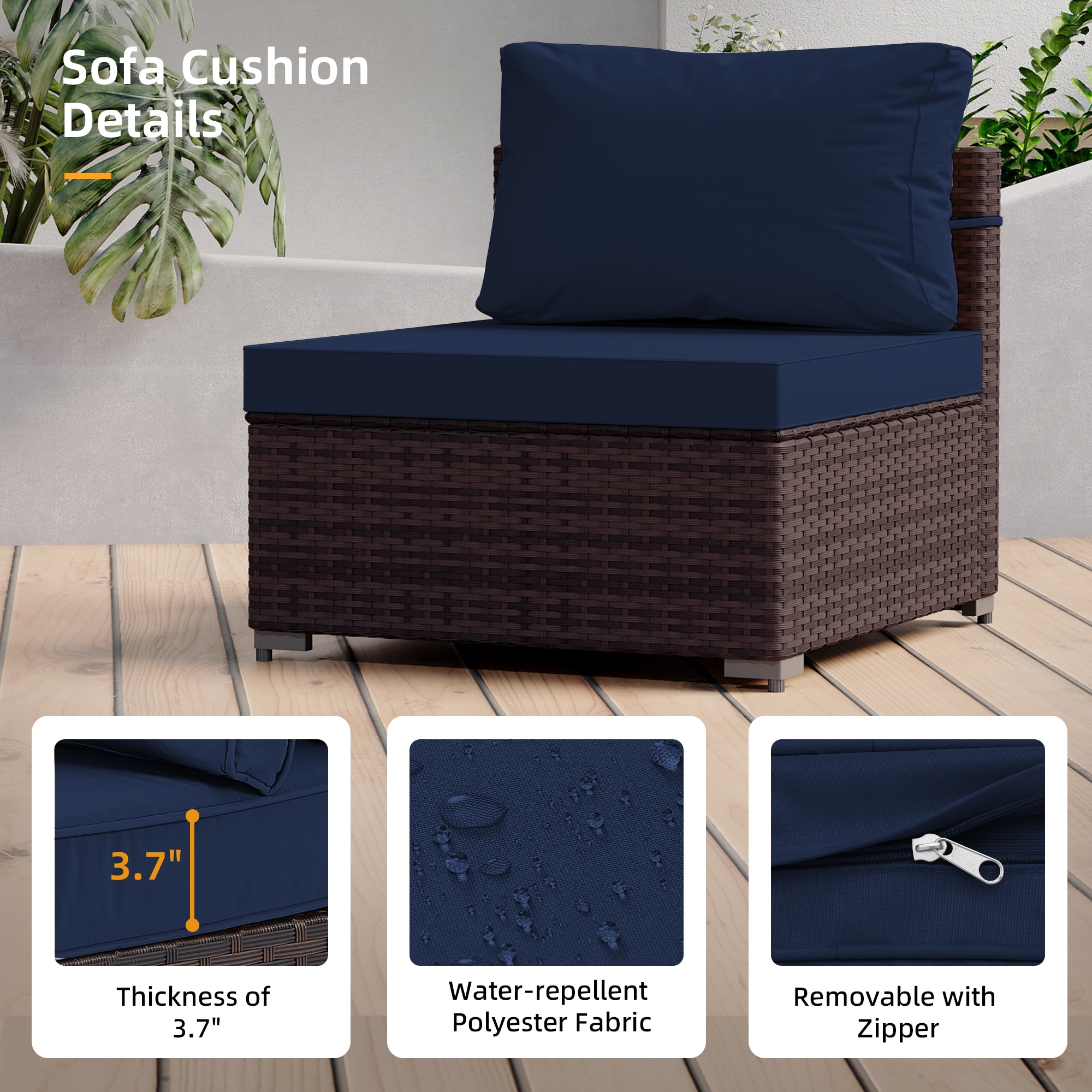 Patio Watcher TBBR-ABC43-NAVYBLUE Patio-Conversation-Sets - View #5