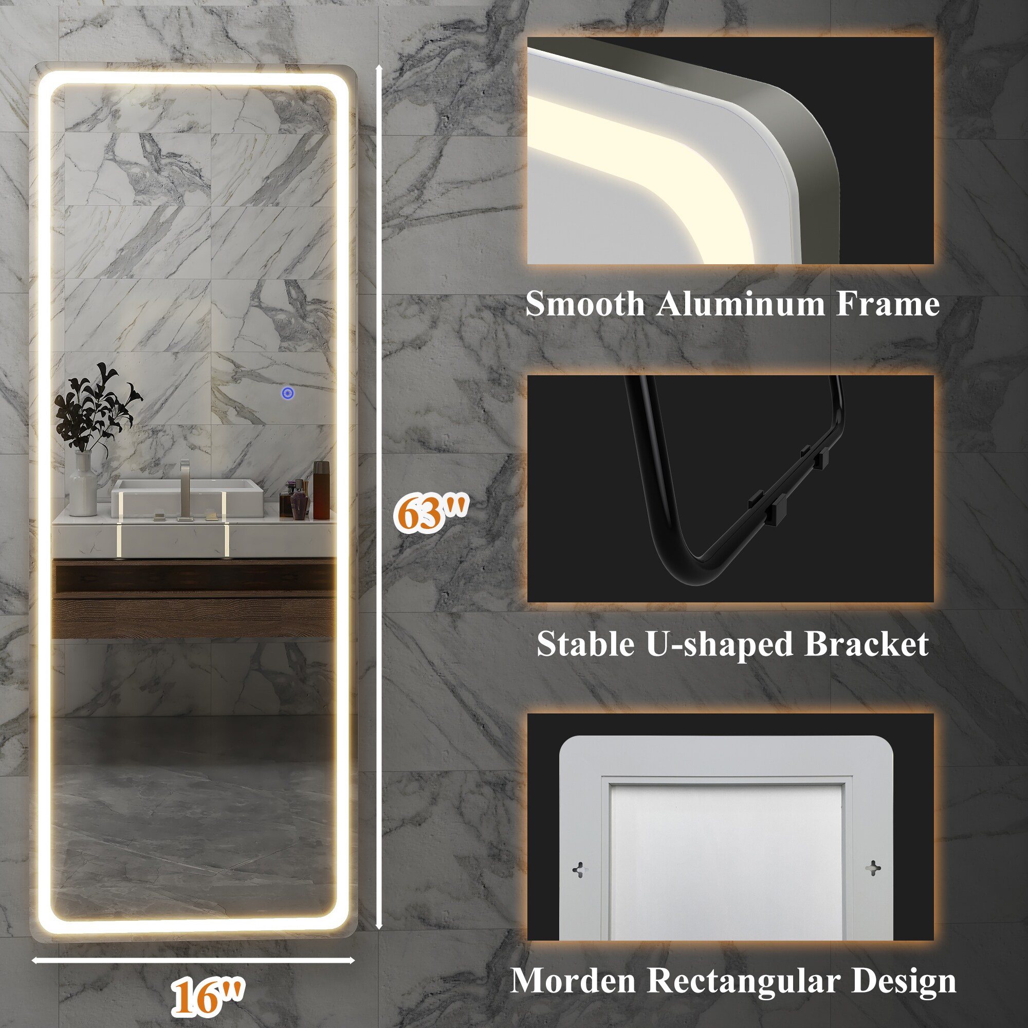 Dovelina LS-A-MR03024 Framed-Bath-Mirrors - View #7
