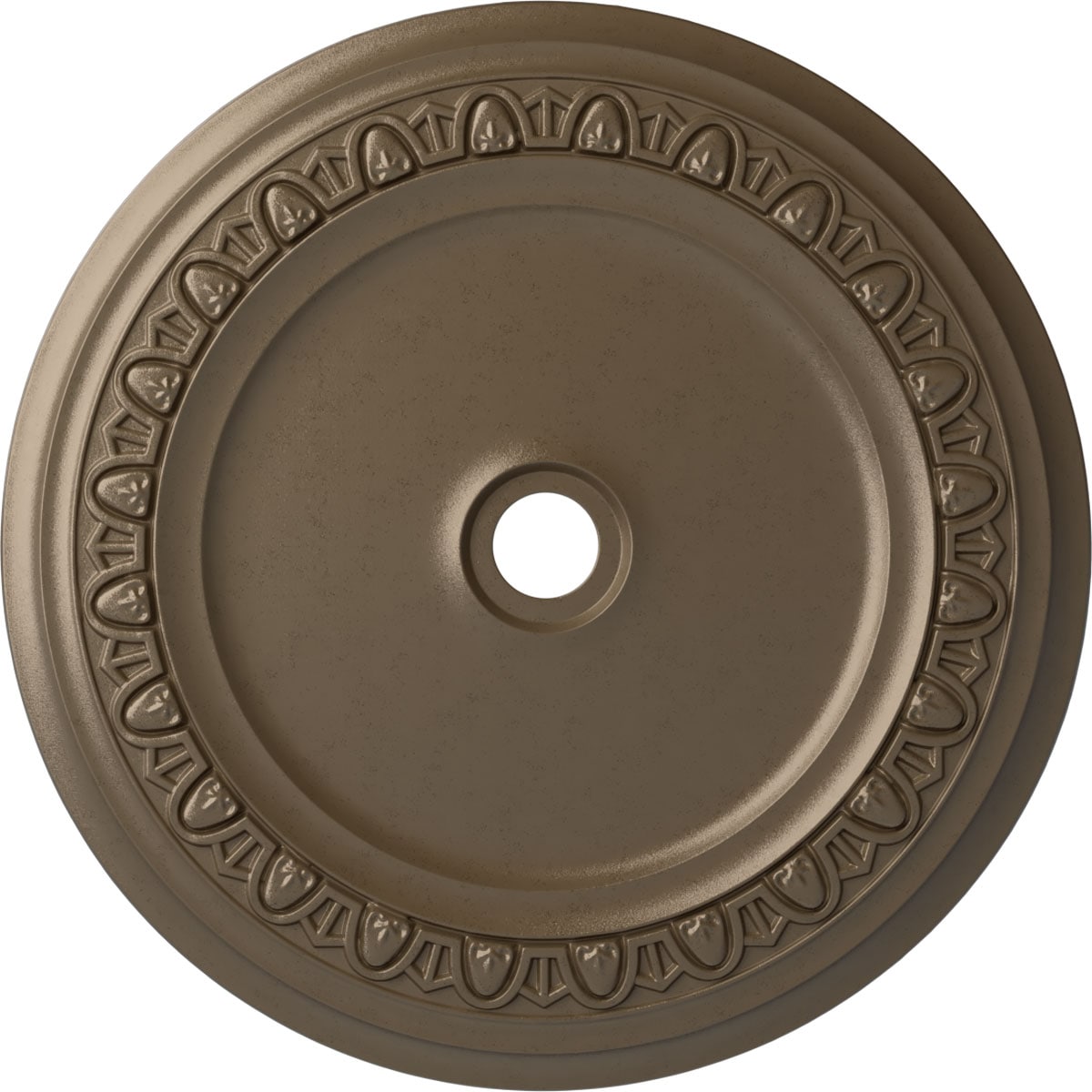 Ekena Millwork CM41CAWSS Caputo 41-in W x 41-in L Painted Warm Silver Polyurethane Whole Ceiling Medallion