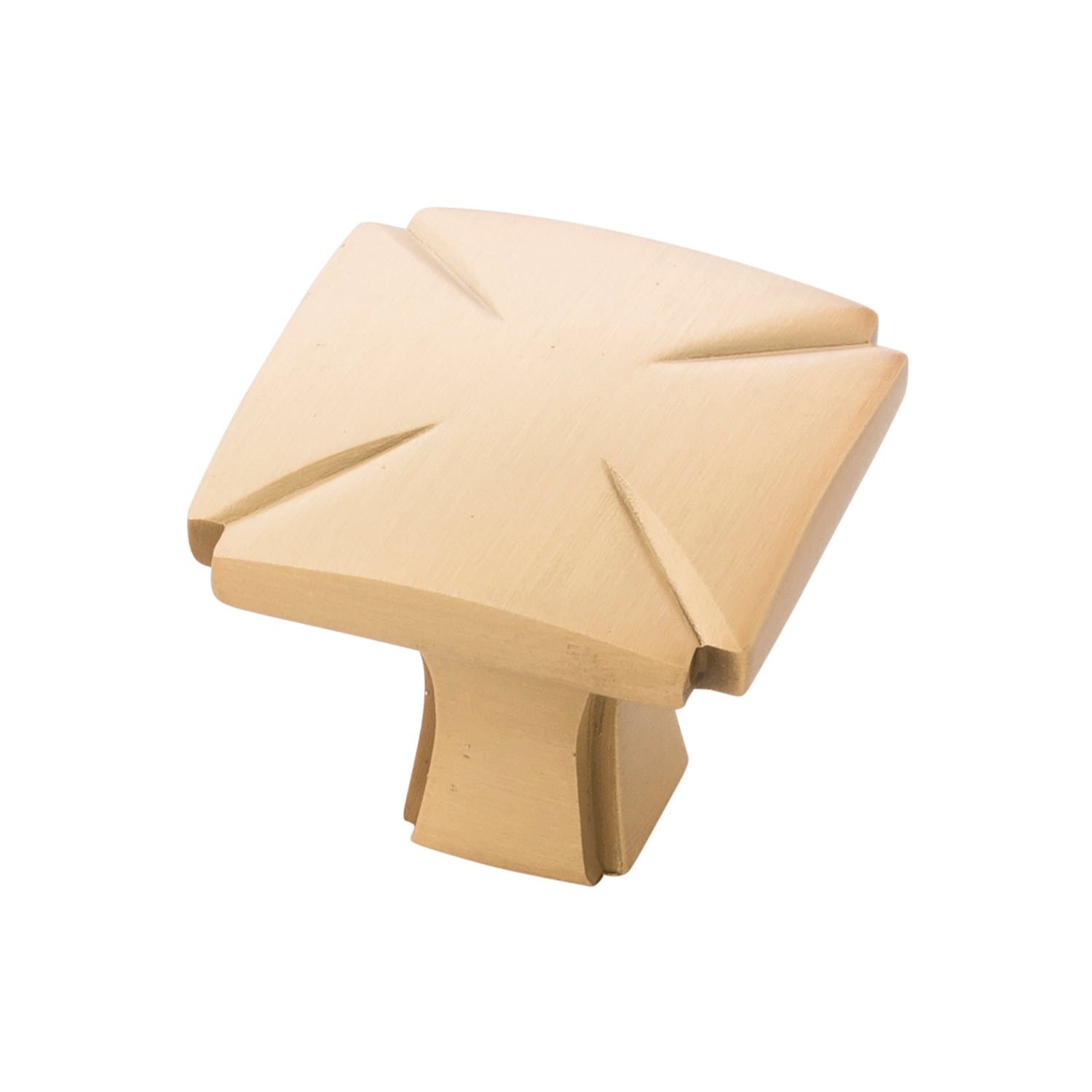 Hickory Hardware P3230-BGB Bridges Brushed Golden Brass Square Transitional Cabinet Knob