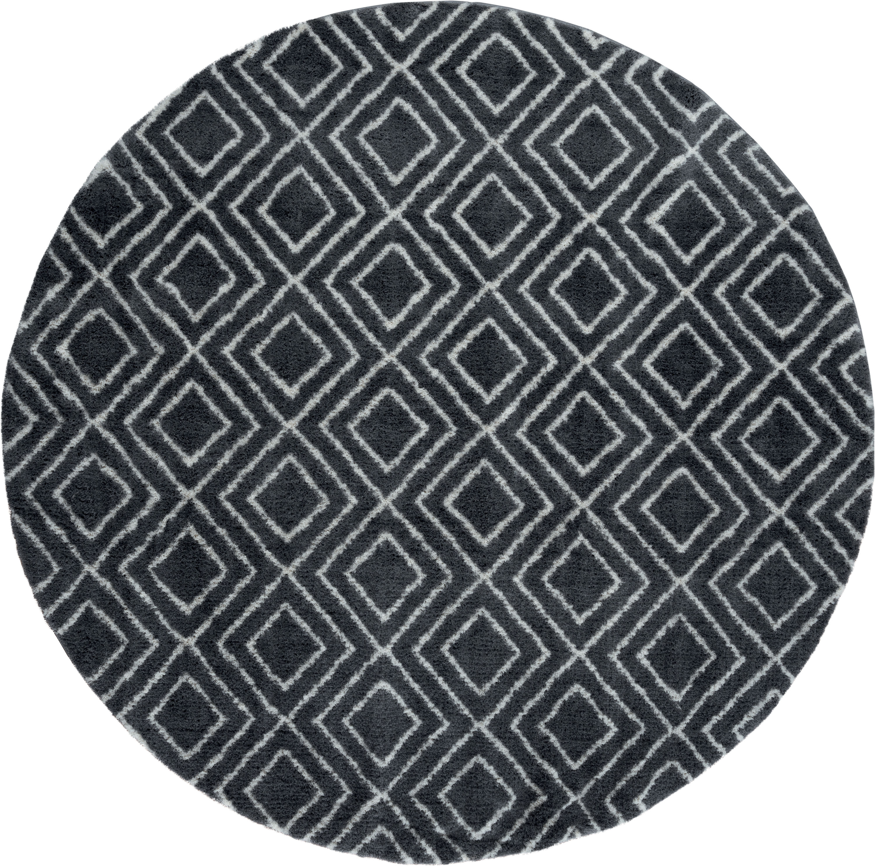 United Weavers Of America 1840 20077 88R Tranquility 8 x 8 (ft) Polyester Smoke Round Indoor Geometric Area rug