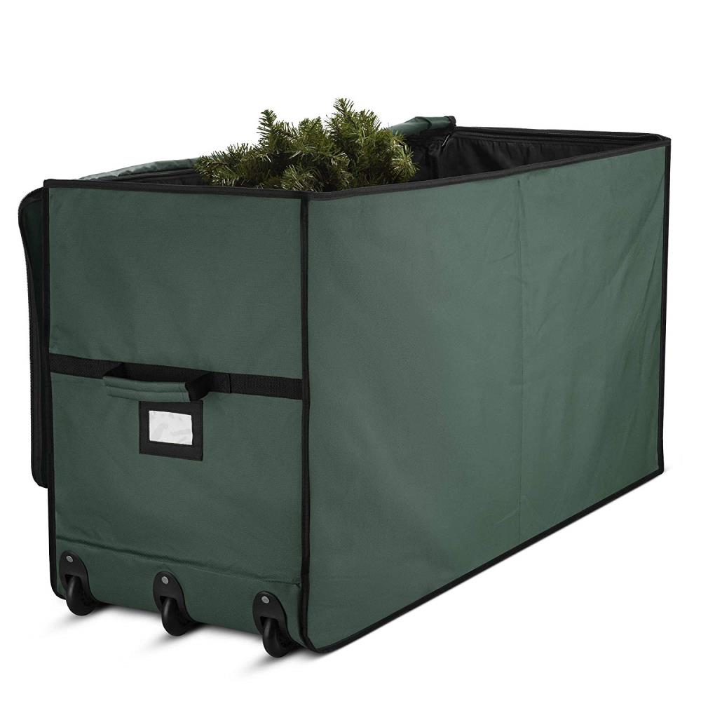 OSTO Green Rolling Christmas Tree Storage Box with Wheels Fits Up to 7.5 ft Tree at Lowes.com