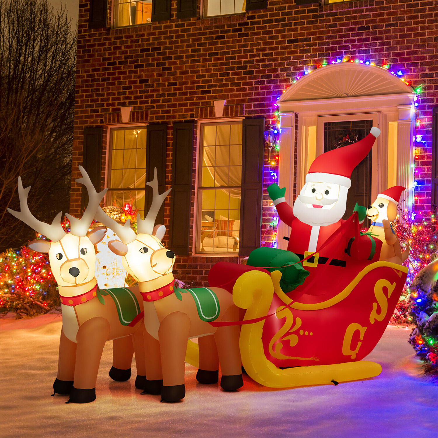 WELLFOR 5-ft Lighted Christmas Inflatable in the Christmas Inflatables ...