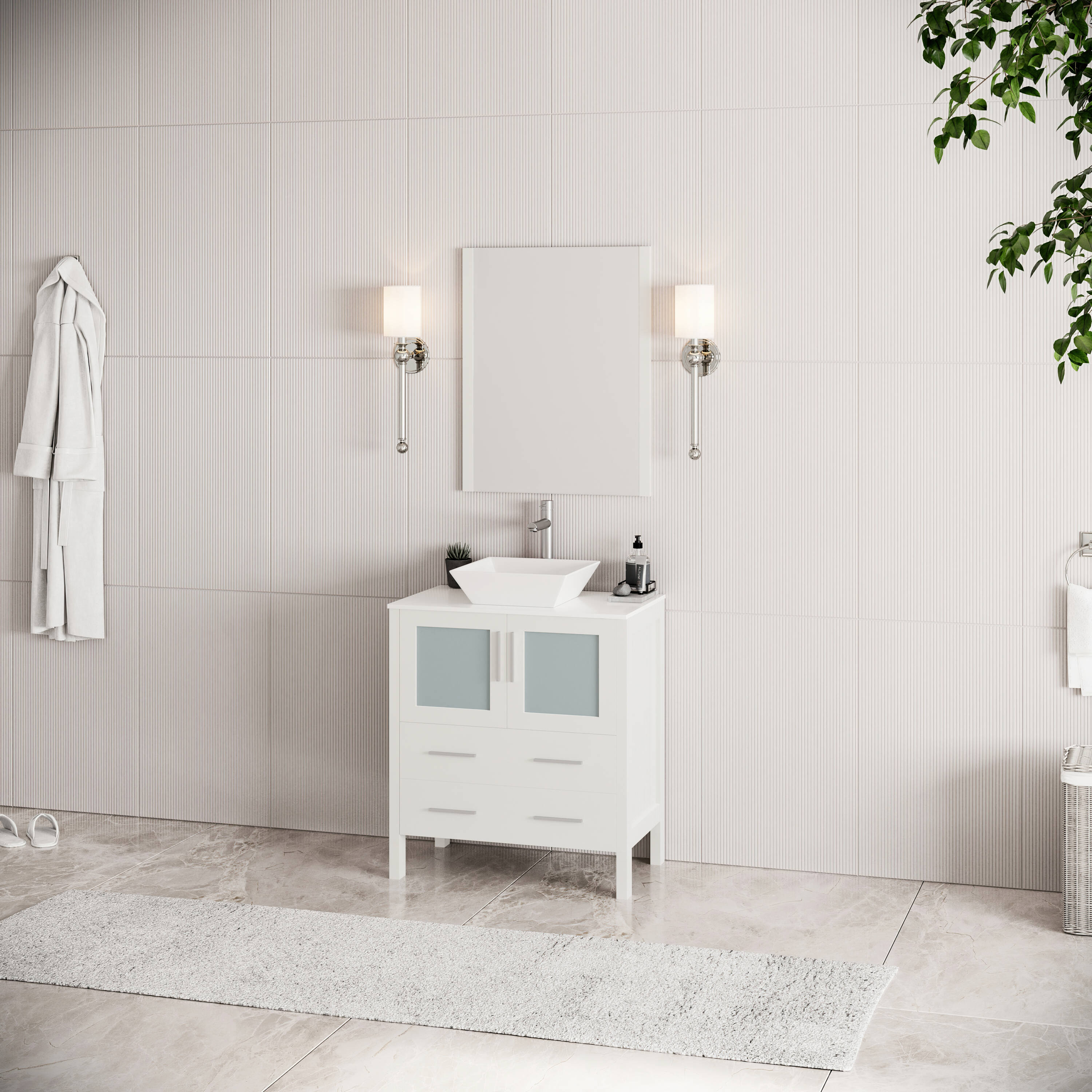 Fresca FVN6230WH-VSL Bath-Vanity-Combo - View #4