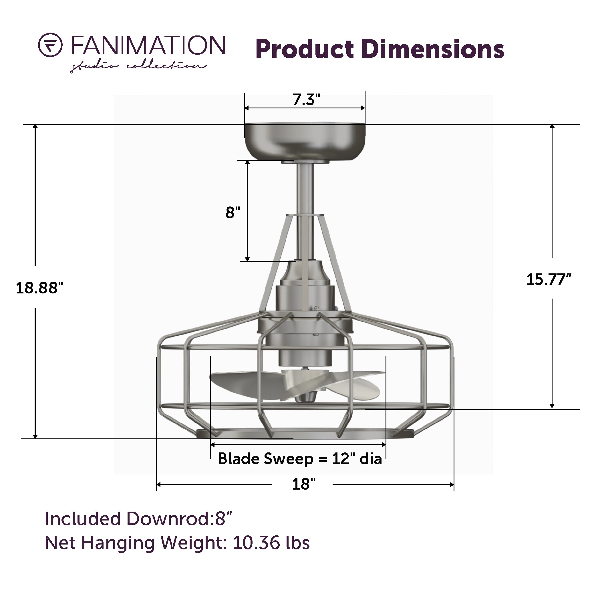 Fanimation Studio Collection LP3071LBN Ceiling-Fans - View #11