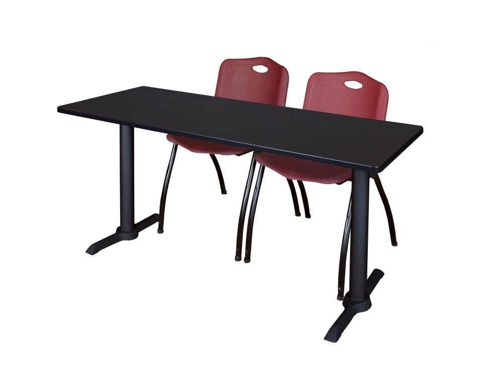 Regency MTRCT6624MW47BY Training Brown 4-Person Training Table (66-in W x 29-in H)