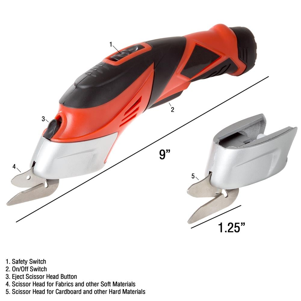 Cordless Power Electric Fabric Scissors Cutter USB for Crafts