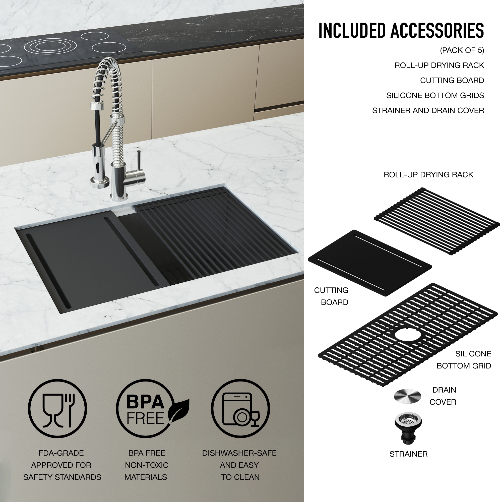 Cut N' Funnel Large Food Service Grade Heavy Gauge Flexible Plastic Cutting  Board Mat 1 Pack Made in the USA BPA Free Dishwasher Safe