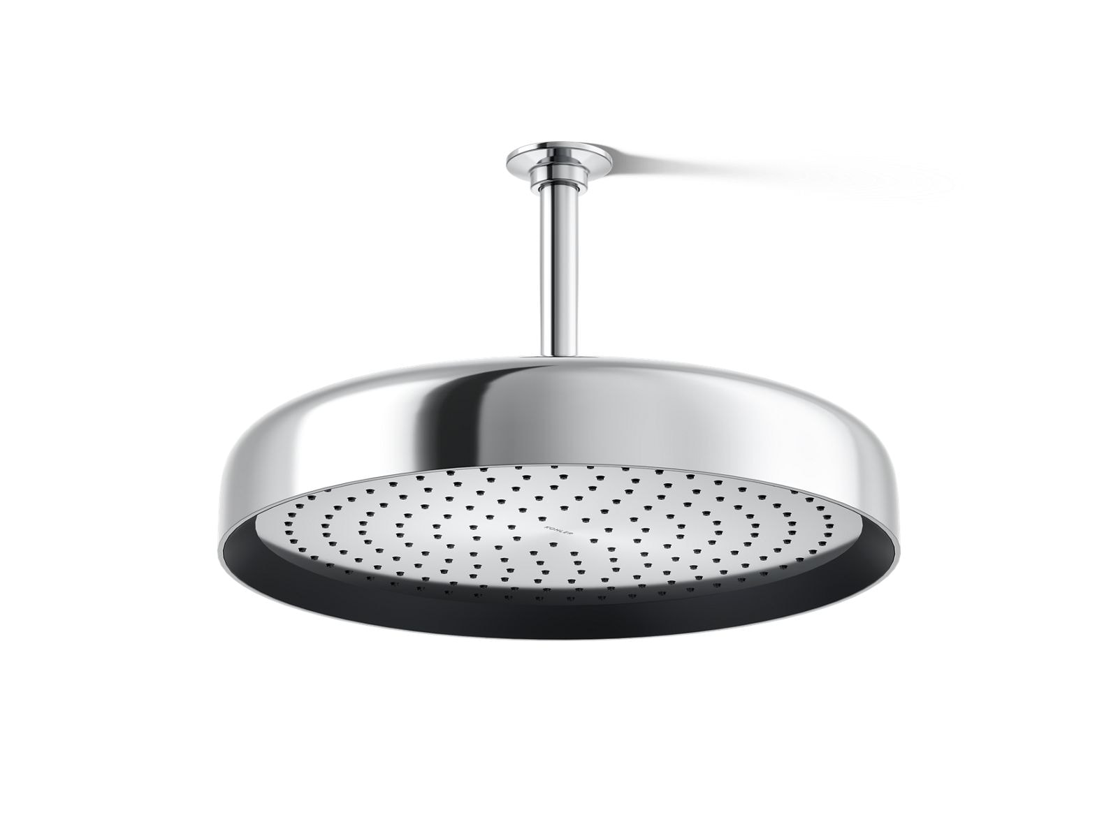 KOHLER 26292-CP Statement 1 -Spray Polished Chrome 13.94-in Round Fixed High Pressure Rain Shower Head 2.5 GPM