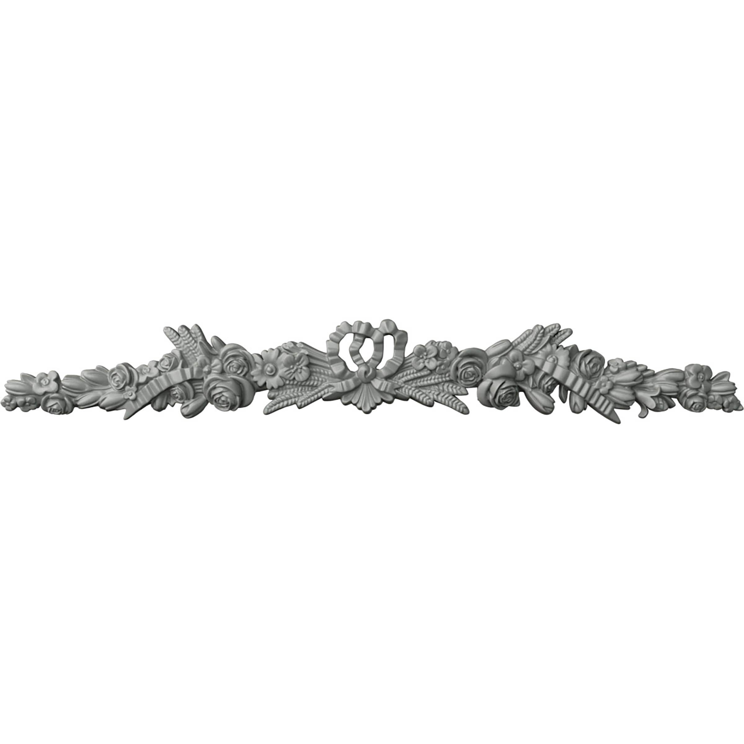 Ekena Millwork ONL48X06X02VI Viceroy with Scrolls 48-Inches W x 6-Inches H Primed Applique