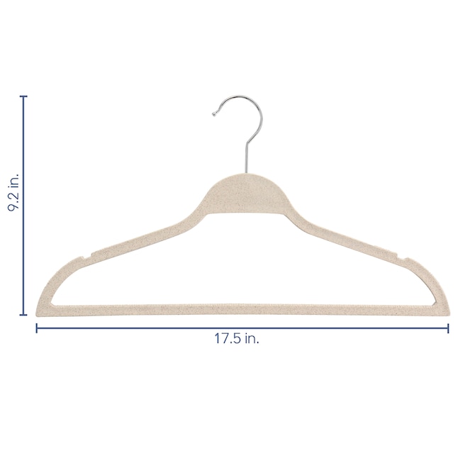 Elama 20-Pack Plastic Clothing Hanger (Wheat) in the Hangers department ...