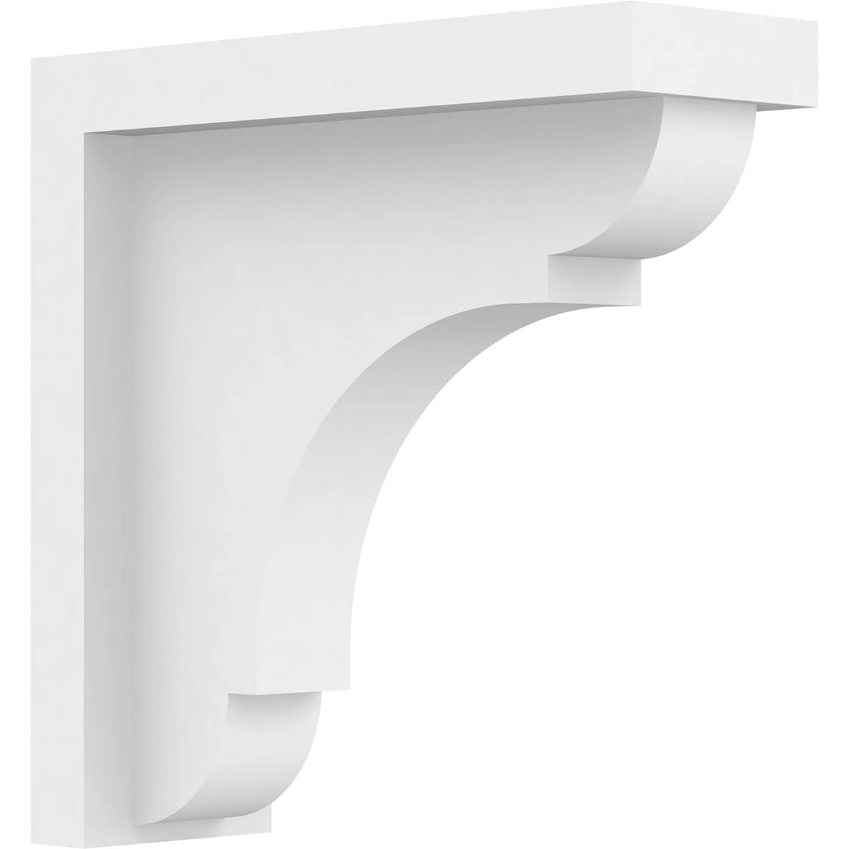 Ekena Millwork BKTP02X06X06BRY Standard BryantGrade 2-in x 6-in x 6-in Off-white PVC Standard Bracket