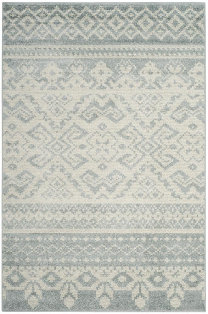 Safavieh ADR107T-6 Adirondack Taos 6 x 9 (ft) Loomed Polypropylene Slate/Ivory Rectangular Indoor Lodge Area rug