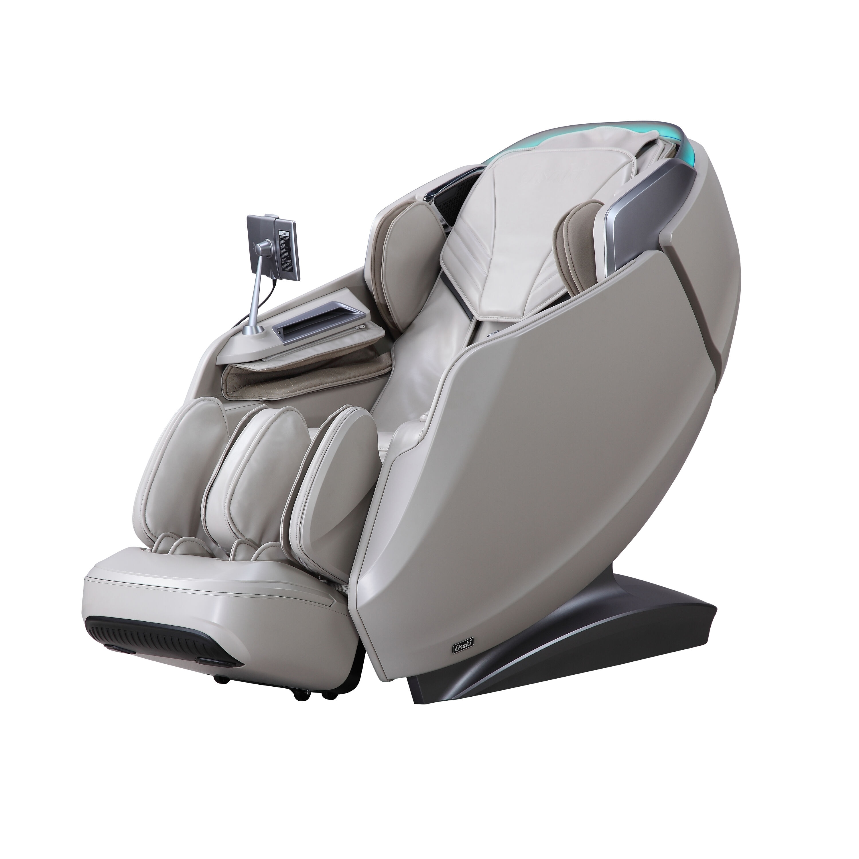 Osaki AVALONTPE Platinum 4D Avalon Taupe Faux leather Upholstered Powered Reclining Zero Gravity Massage chair
