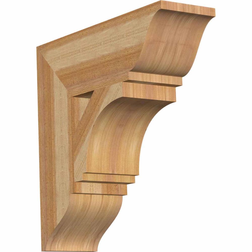 Ekena Millwork BKT06X20X20IMP01RWR Imperial traditional rough sawn 6-in x 20-in x 20-in Western red cedar Brown Wood Standard bracket