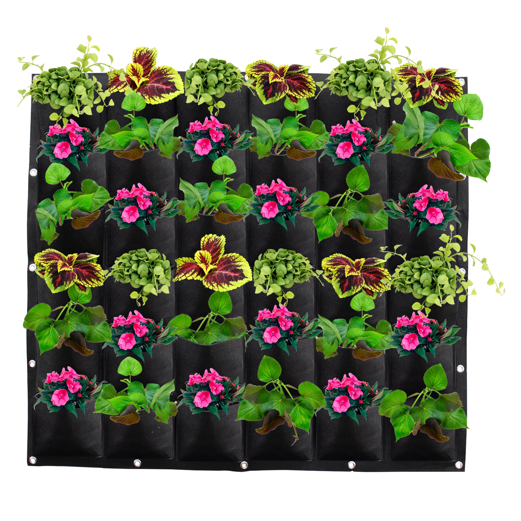 Hanging Grow Bag Flower Pouch Wall Planter Outdoor Gardening Patio
