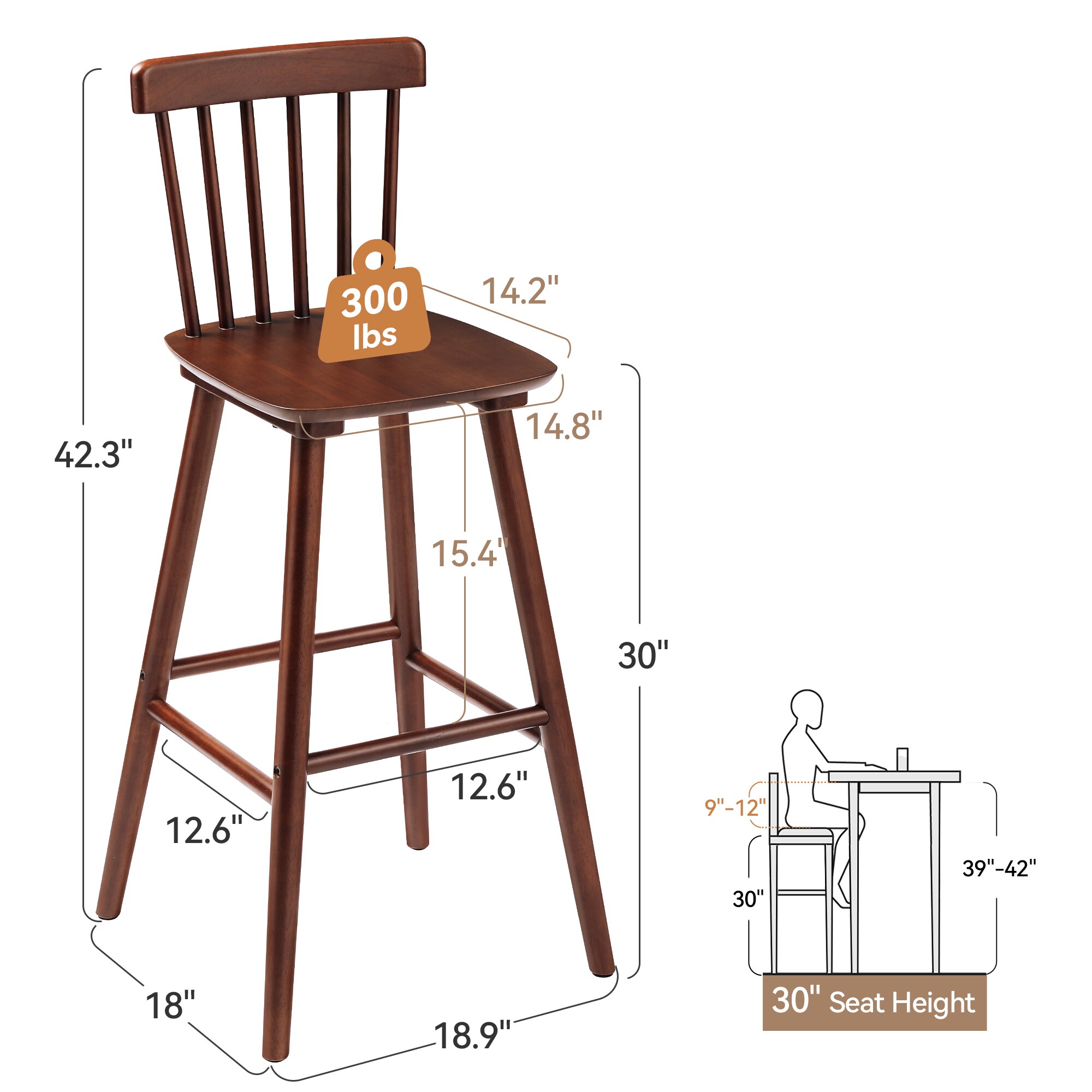 Yurevna 2LB23CH0030-300LS stools - View #6